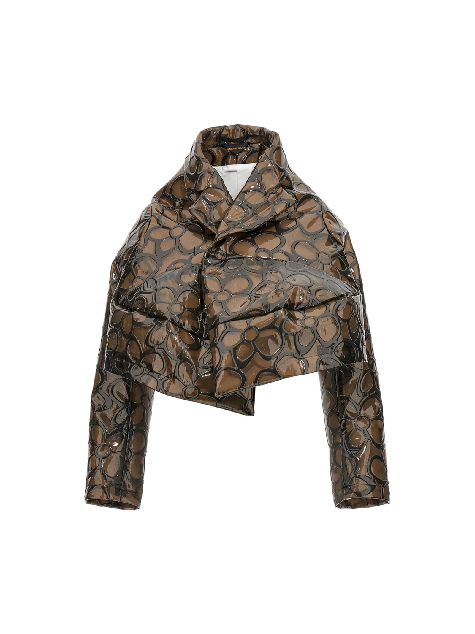 Comme des Garçons Floral Pvc Cropped Jacket