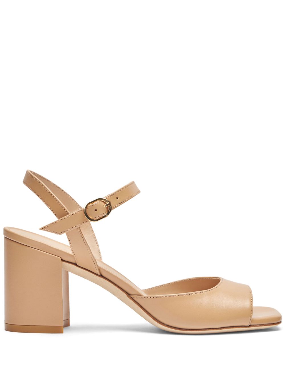 Stuart Weitzman Tia 高跟皮质凉鞋（7.5厘米） - 中性色