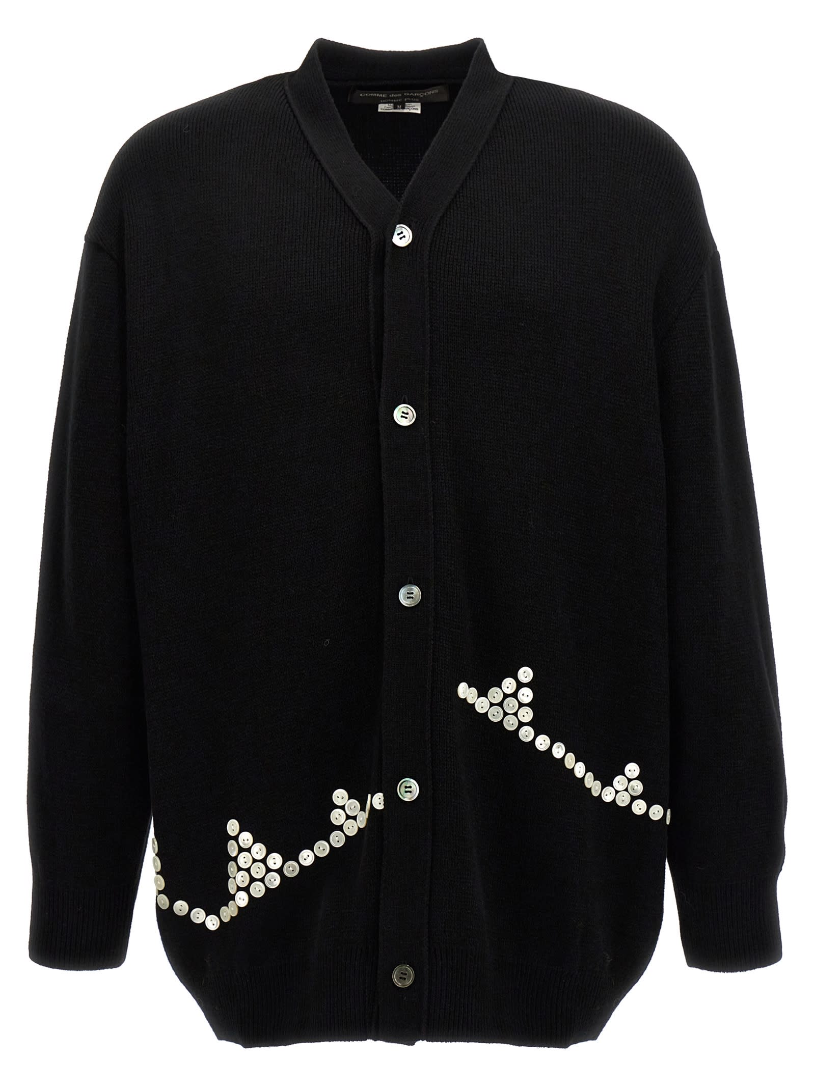 Comme Des Garçons Homme Plus 纽扣细节毛衣