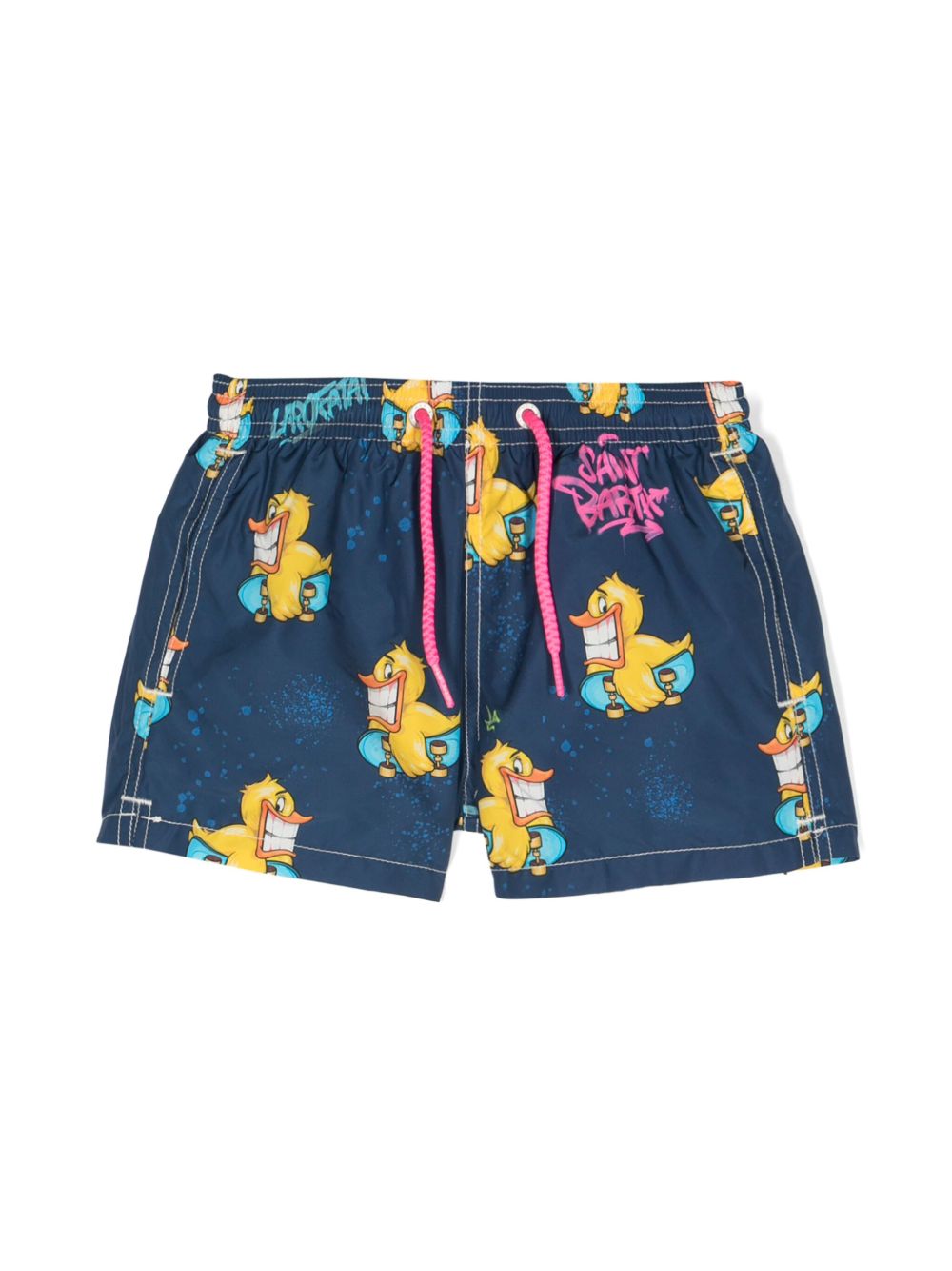 MC2 Saint Barth Kids X Crypto Puppets Ready To Smile 泳裤 - 蓝色