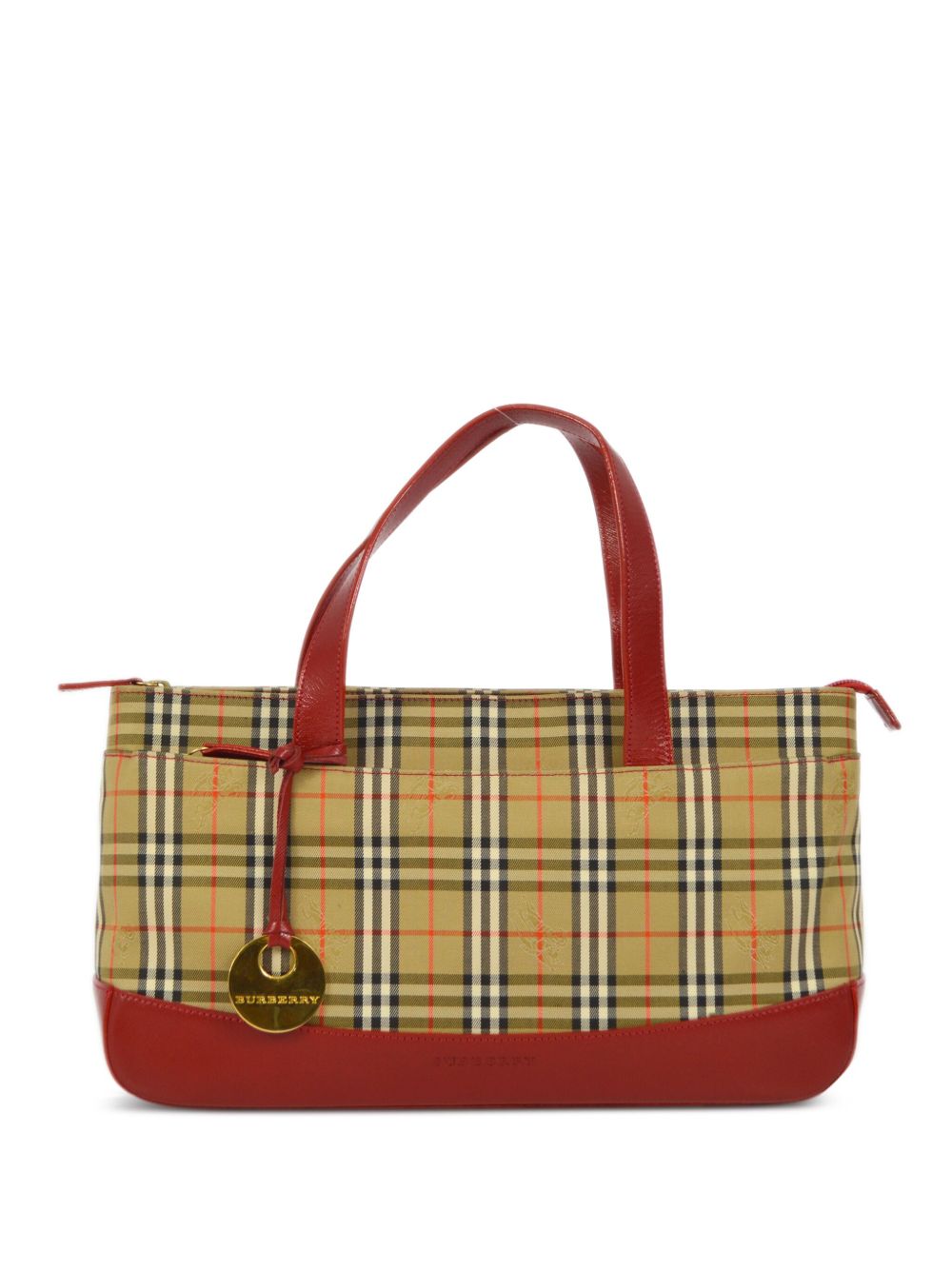 Burberry Pre-Owned 经典格纹手提包（1990-2000年代典藏款） - 中性色