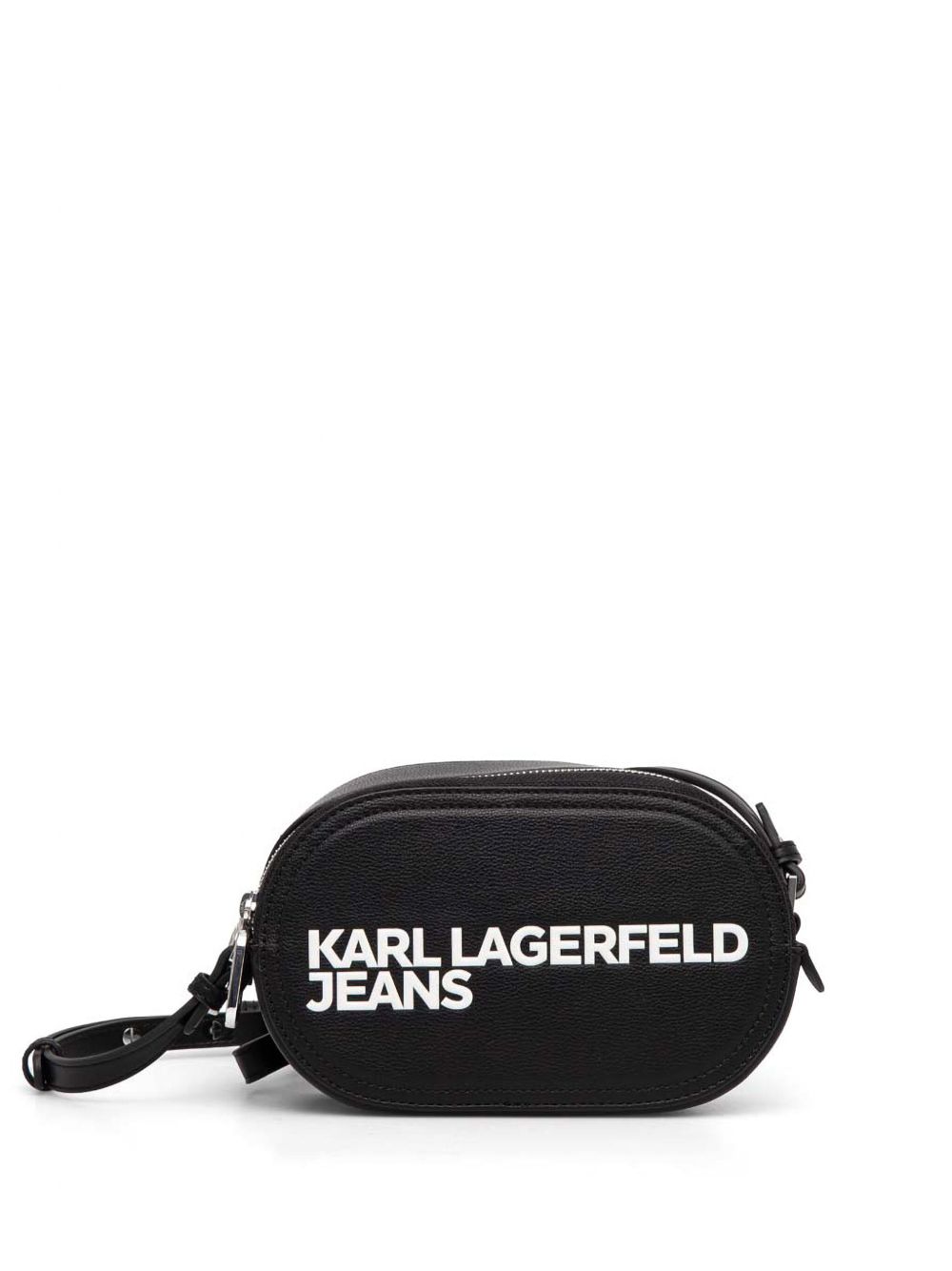 Karl Lagerfeld Jeans logo印花斜挎包 - 黑色