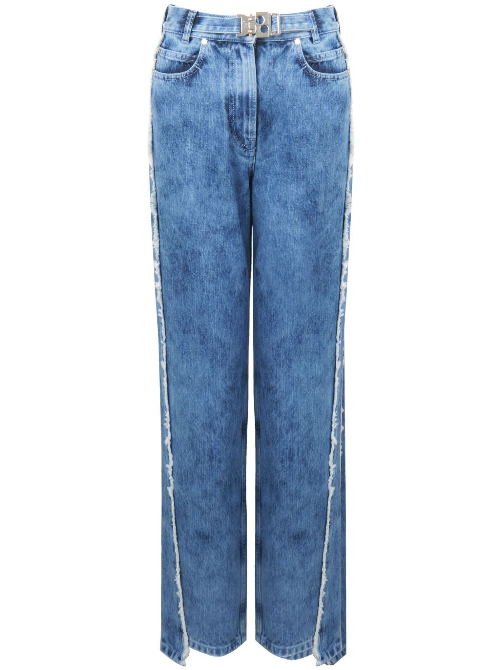 Ports 1961 提花直筒长裤 - 蓝色