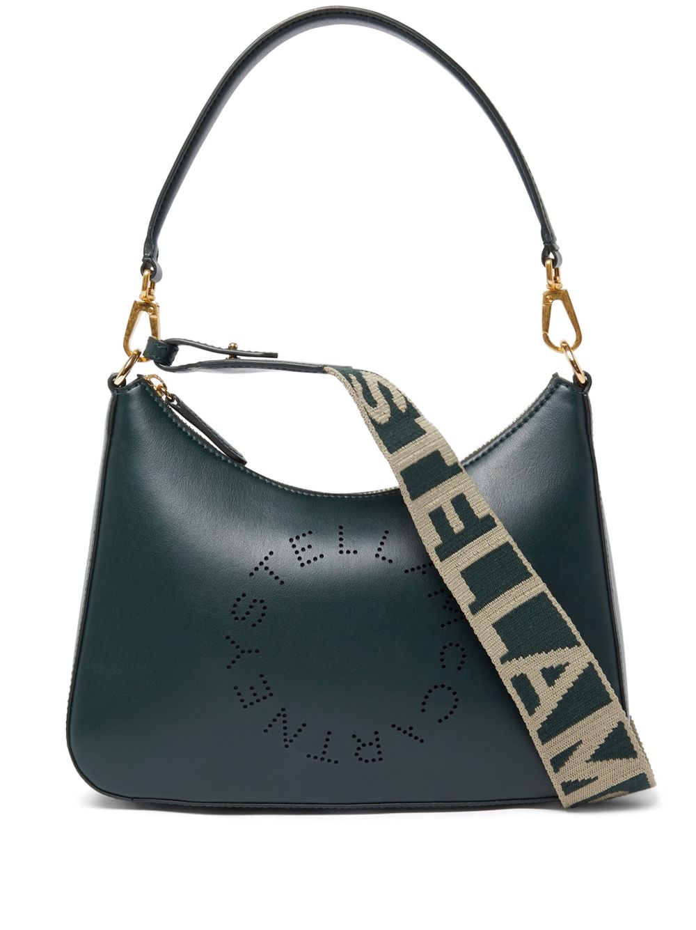 Stella McCartney 穿孔logo单肩包 - 绿色