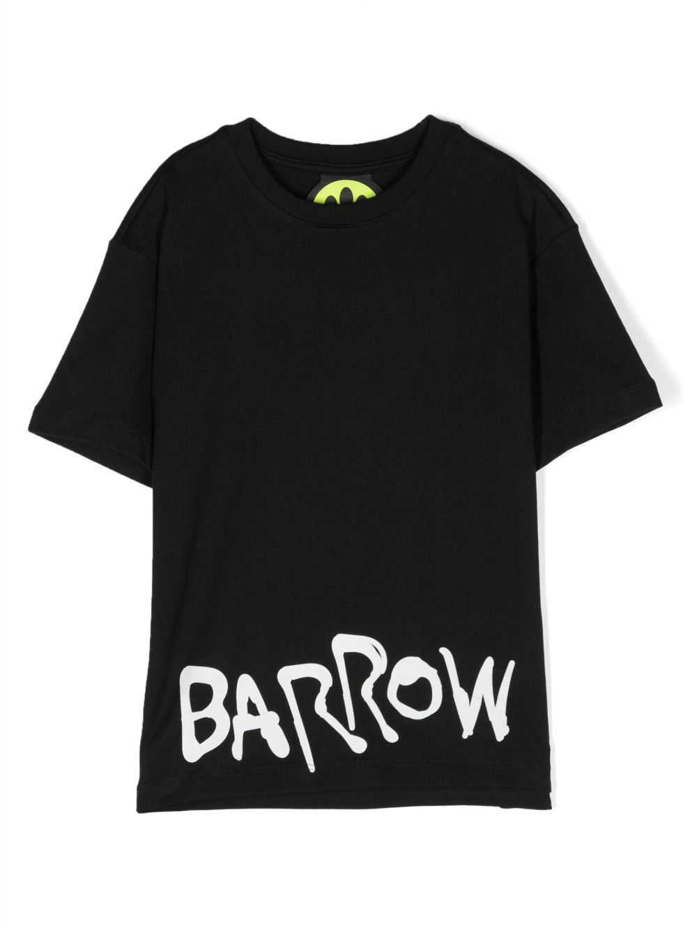 Barrow kids 泰迪熊印花棉T恤 - 黑色