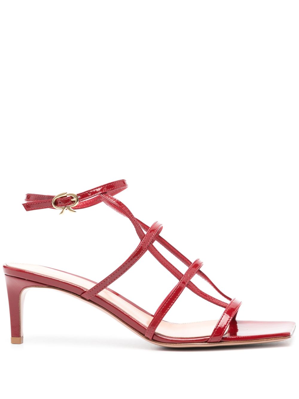 Gianvito Rossi Mondry 皮质凉鞋（5.5厘米） - 红色