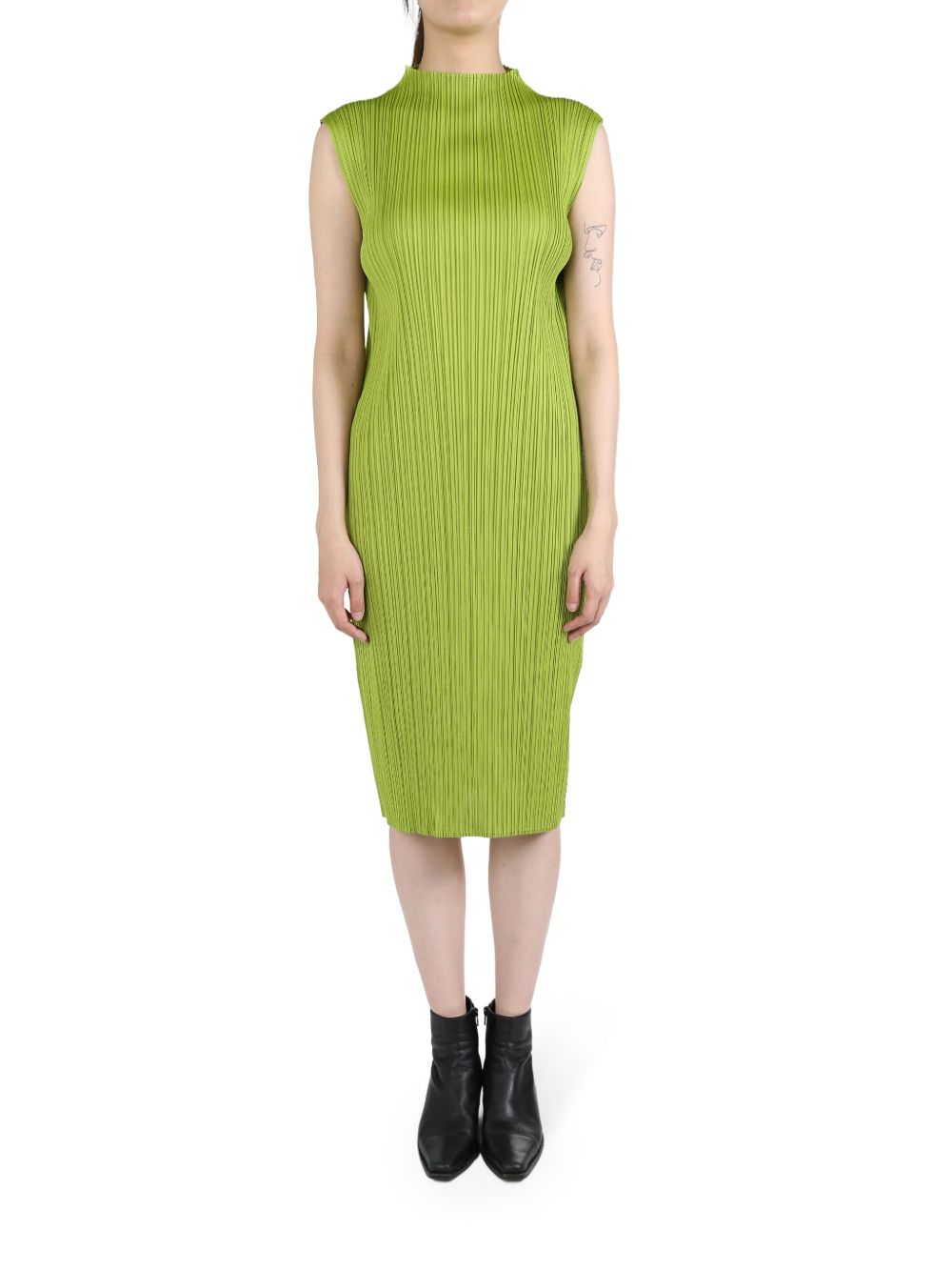 Pleats Please Issey Miyake August dress - 绿色