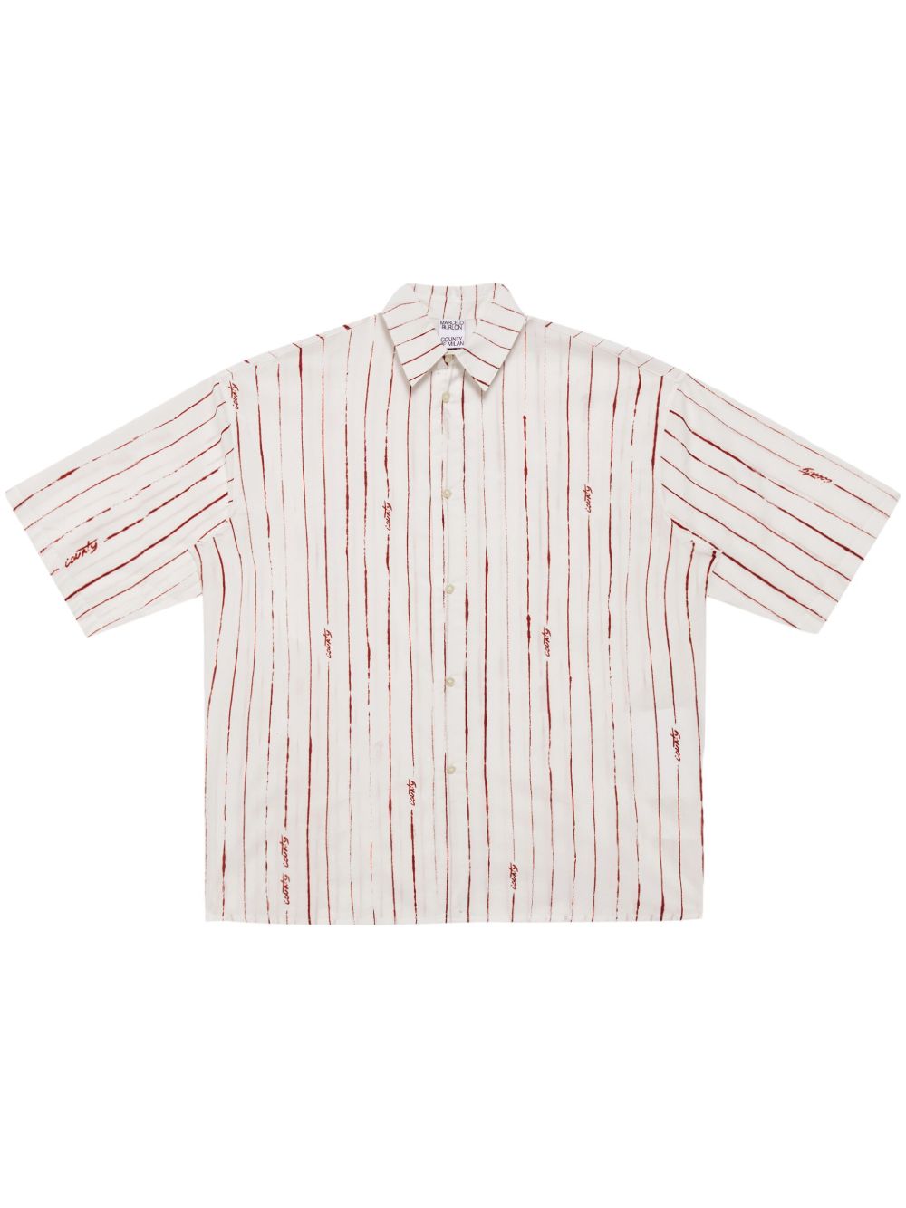 Marcelo Burlon County of Milan County 细条纹棉衬衫 - 中性色