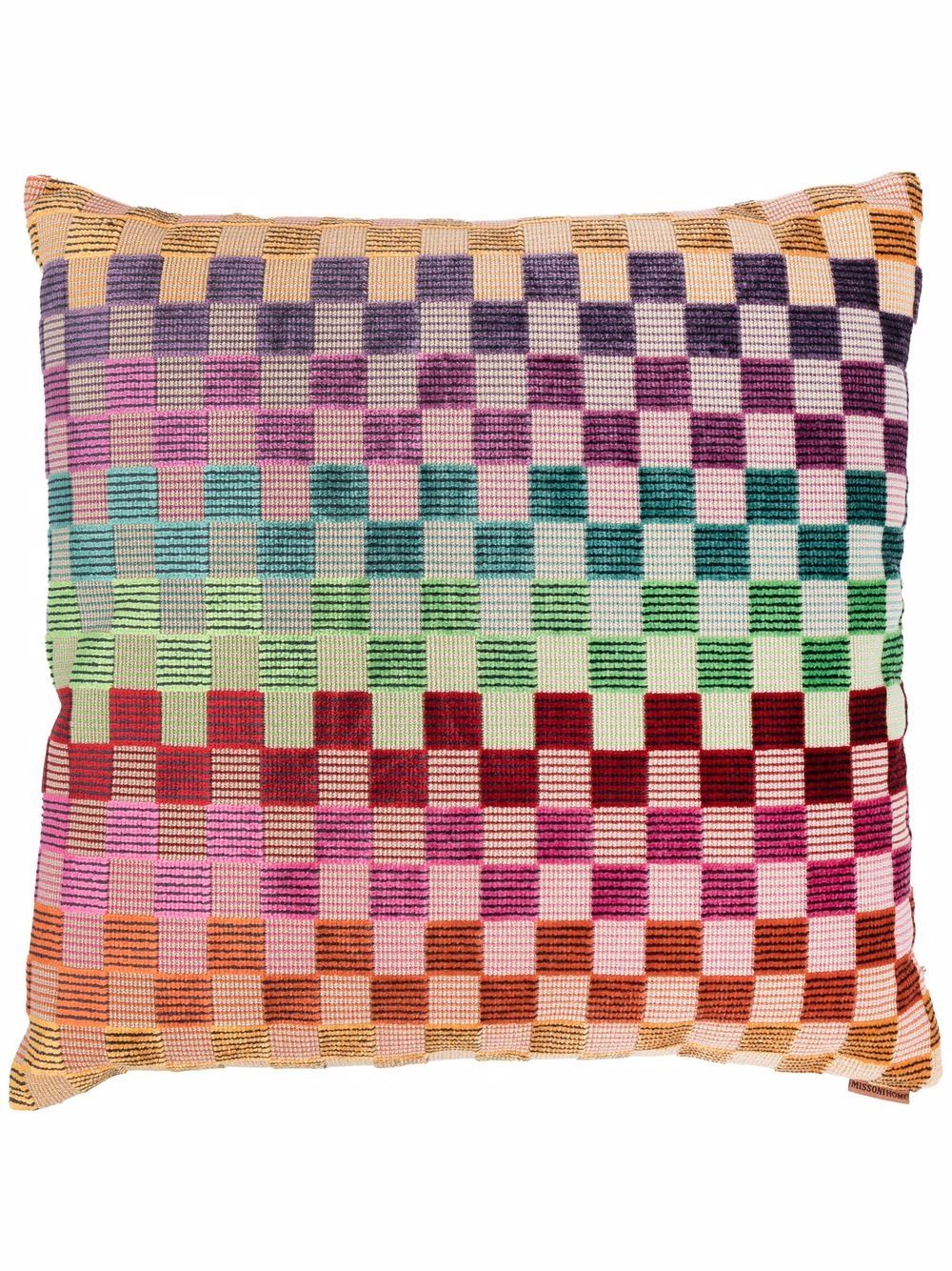 Missoni Home 双色格纹抱枕 - 粉色