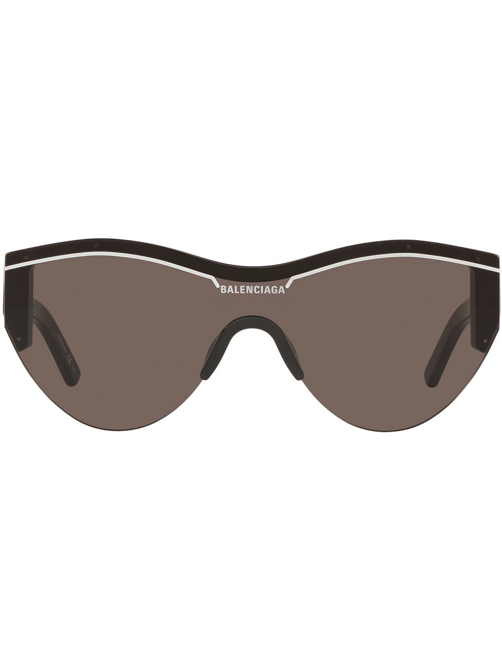 Balenciaga Eyewear Ski 猫眼框太阳眼镜 - 黑色