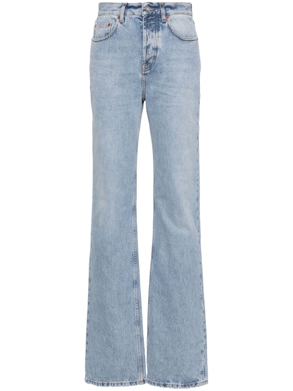 Saint Laurent 直筒棉牛仔裤 - 蓝色
