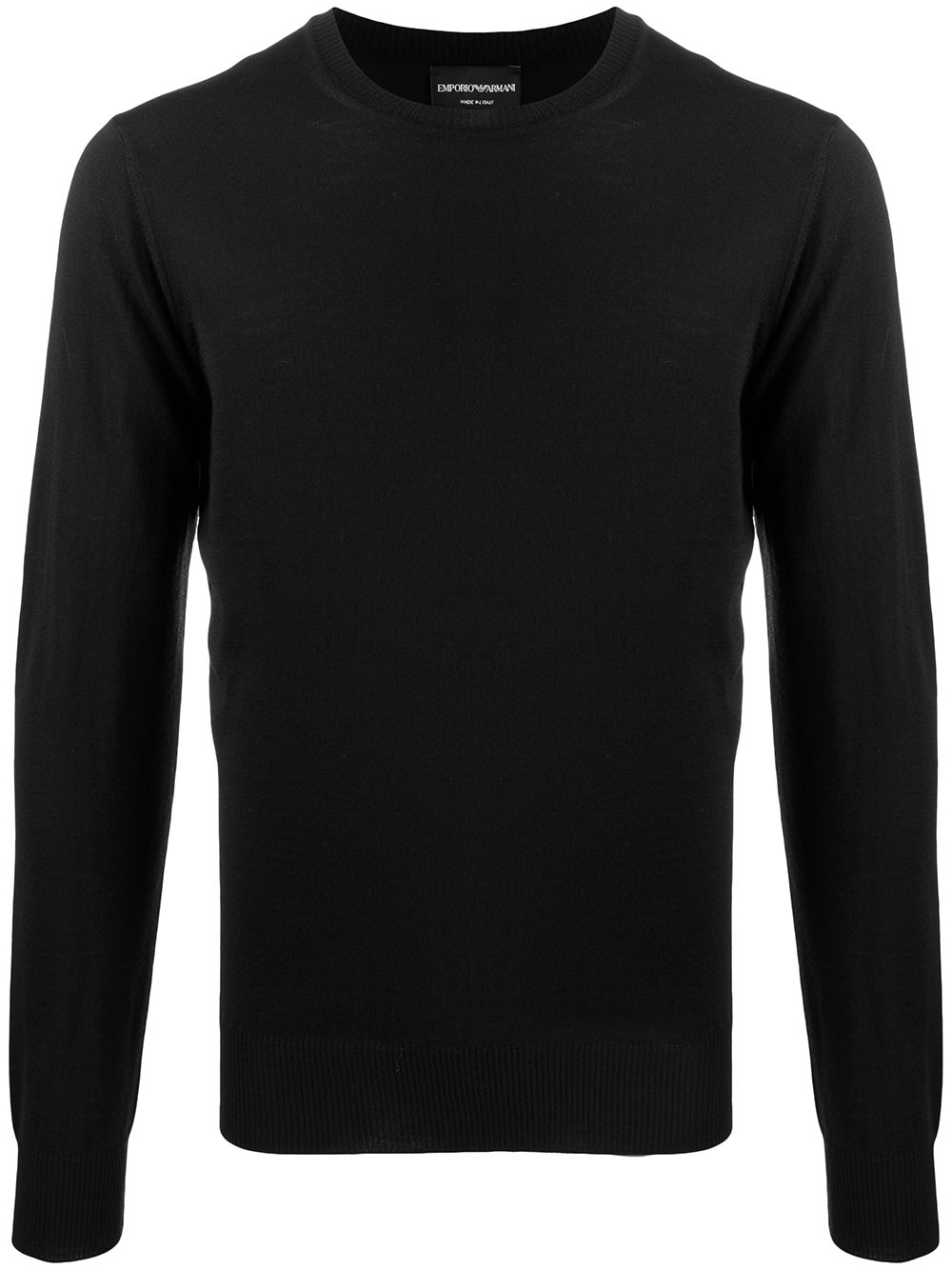 Emporio Armani 纯色毛衣 - 黑色