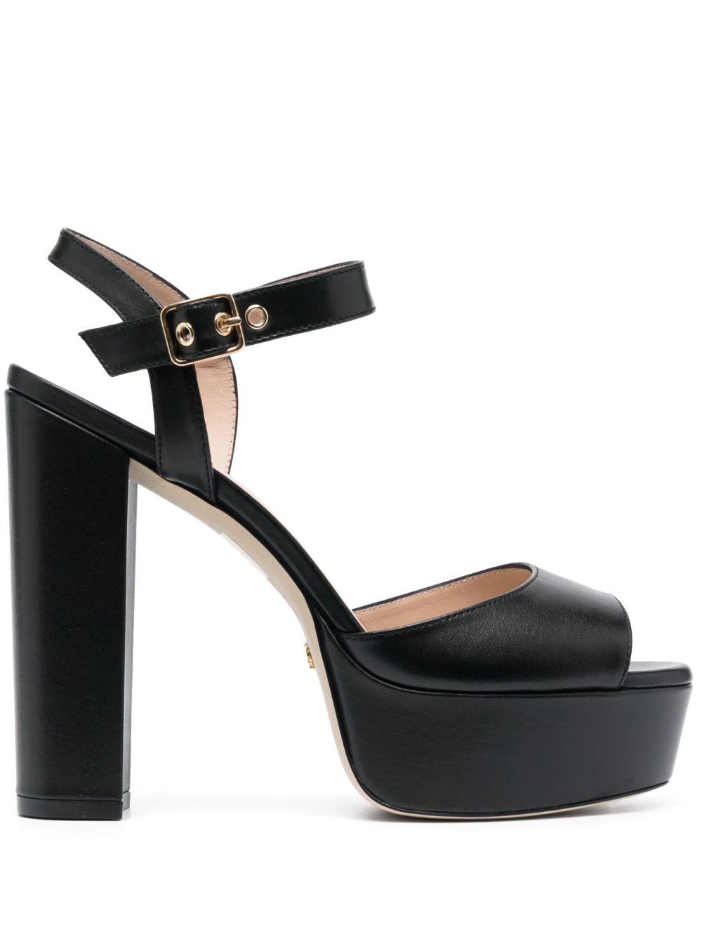 Stuart Weitzman Ryder 水台式高跟凉鞋 - 黑色
