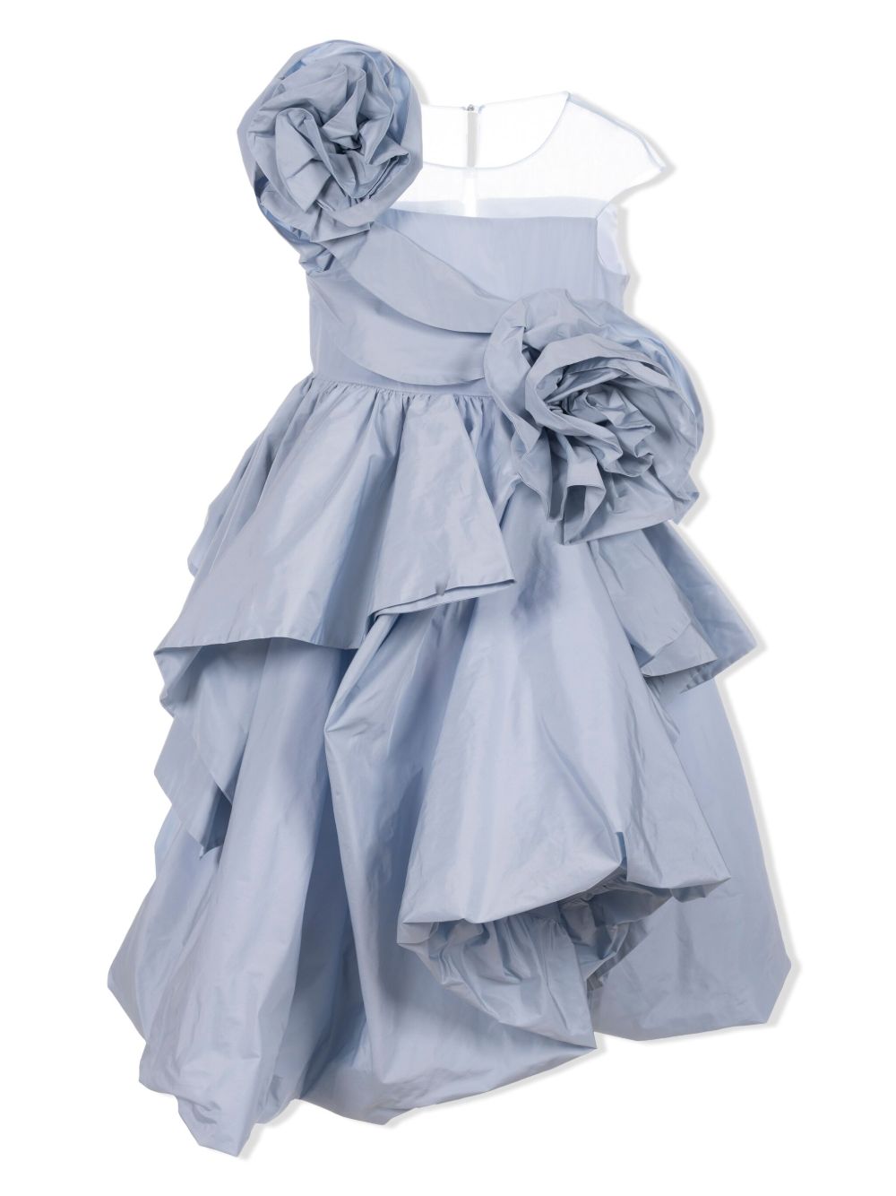 MARCHESA KIDS COUTURE 花卉贴花伞形连衣裙 - 蓝色