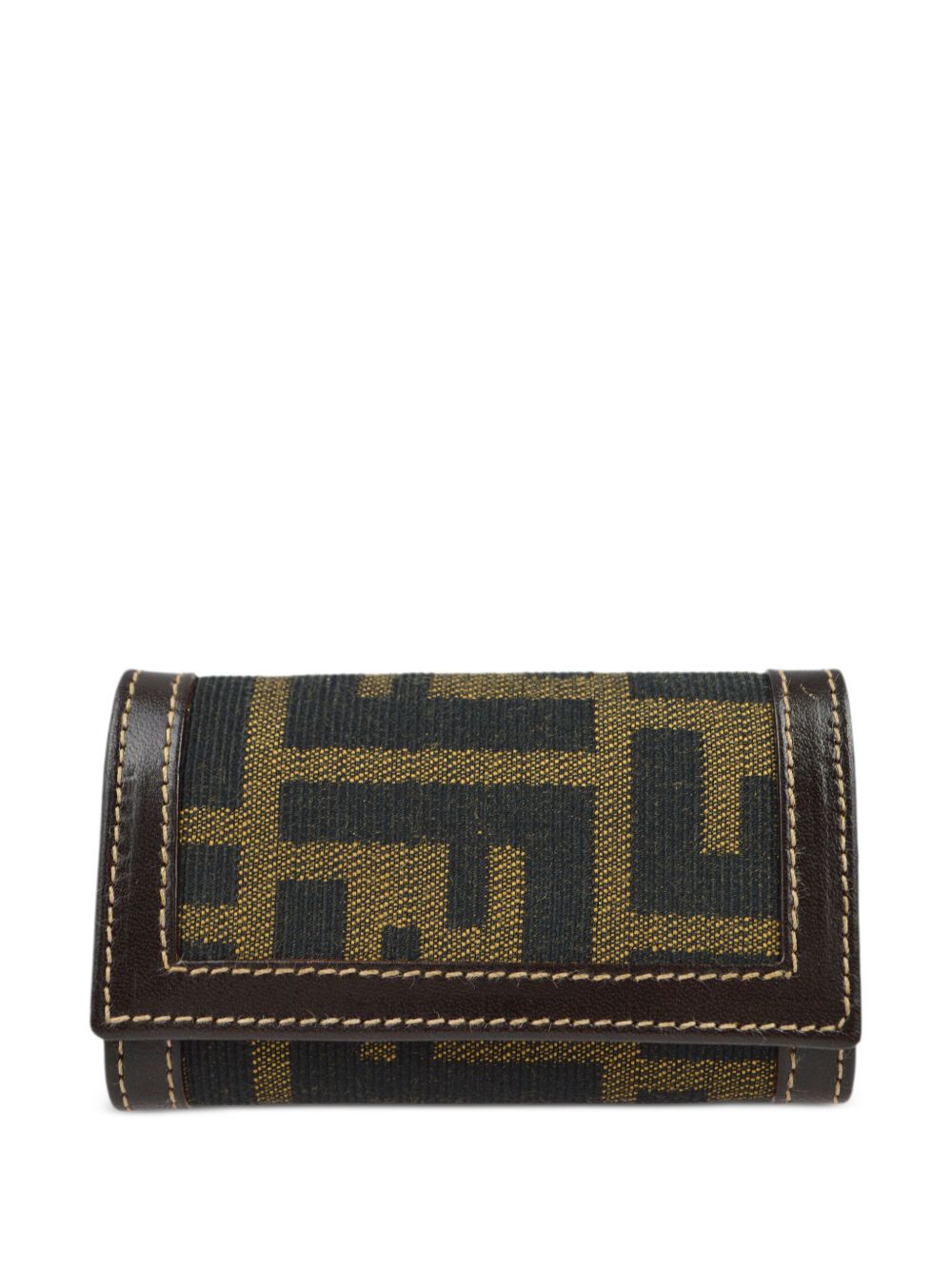 Fendi Pre-Owned Zucca 六钩扣钥匙包（1990-2000年代典藏款） - 蓝色