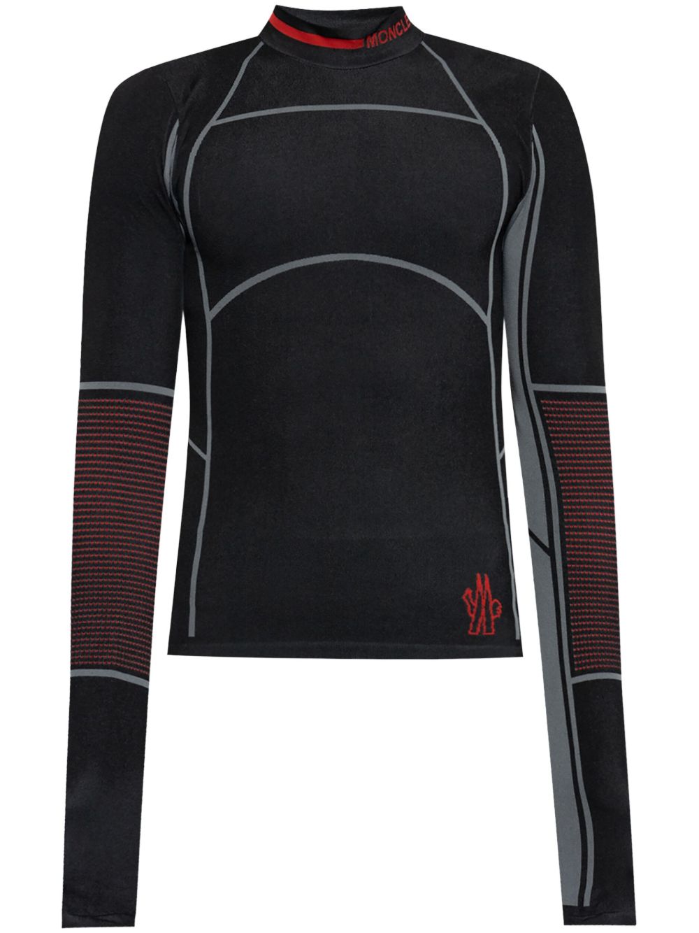 Moncler Grenoble 长袖打底T恤 - 黑色