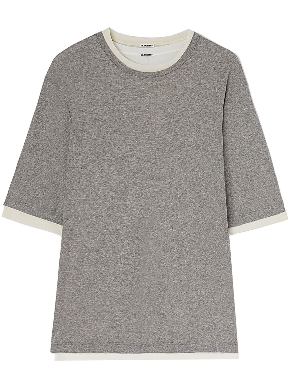 Jil Sander 分层式棉T恤 - 灰色