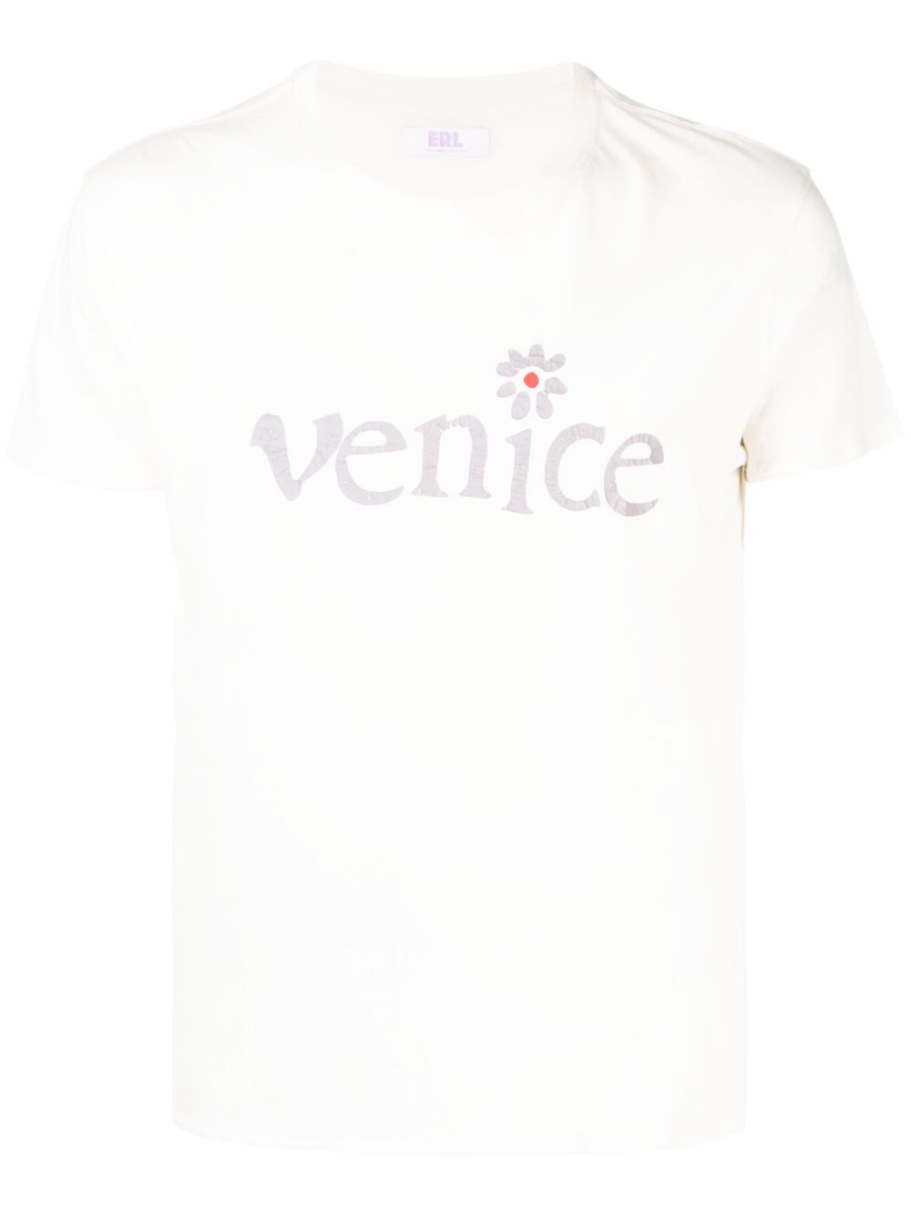 ERL Venice 标语印花棉T恤 - 白色