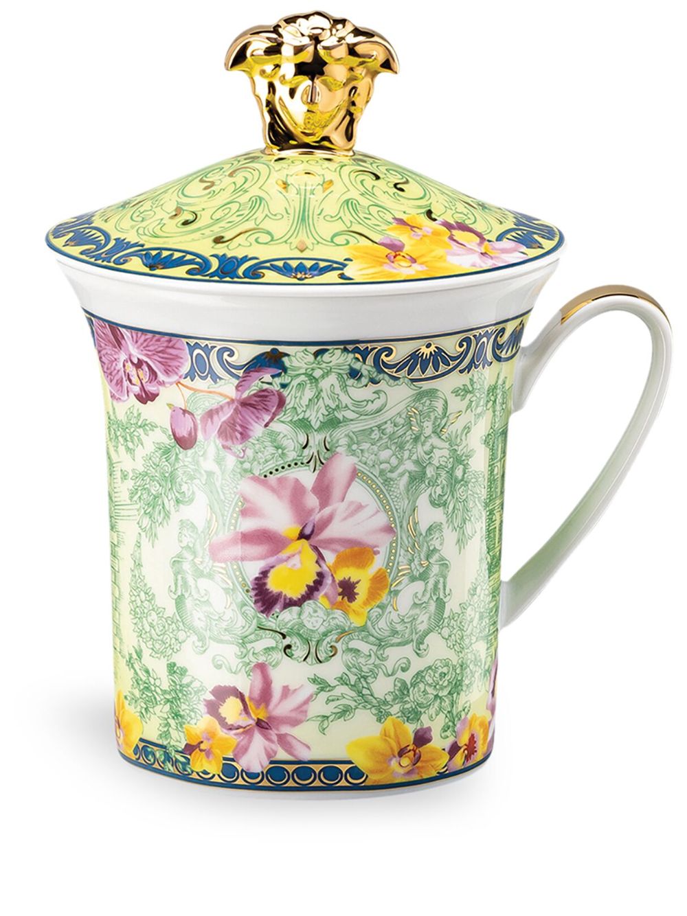 Versace x Rosenthal D.V. Floralia 带盖马克杯（9.8厘米） - 彩色