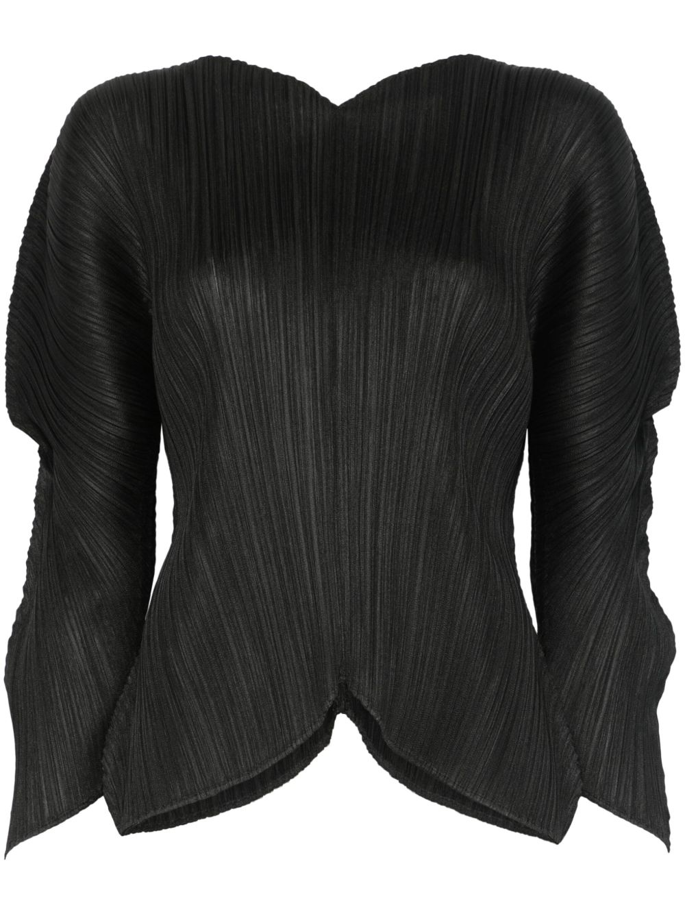 Pleats Please Issey Miyake Wormhole 上衣 - 黑色