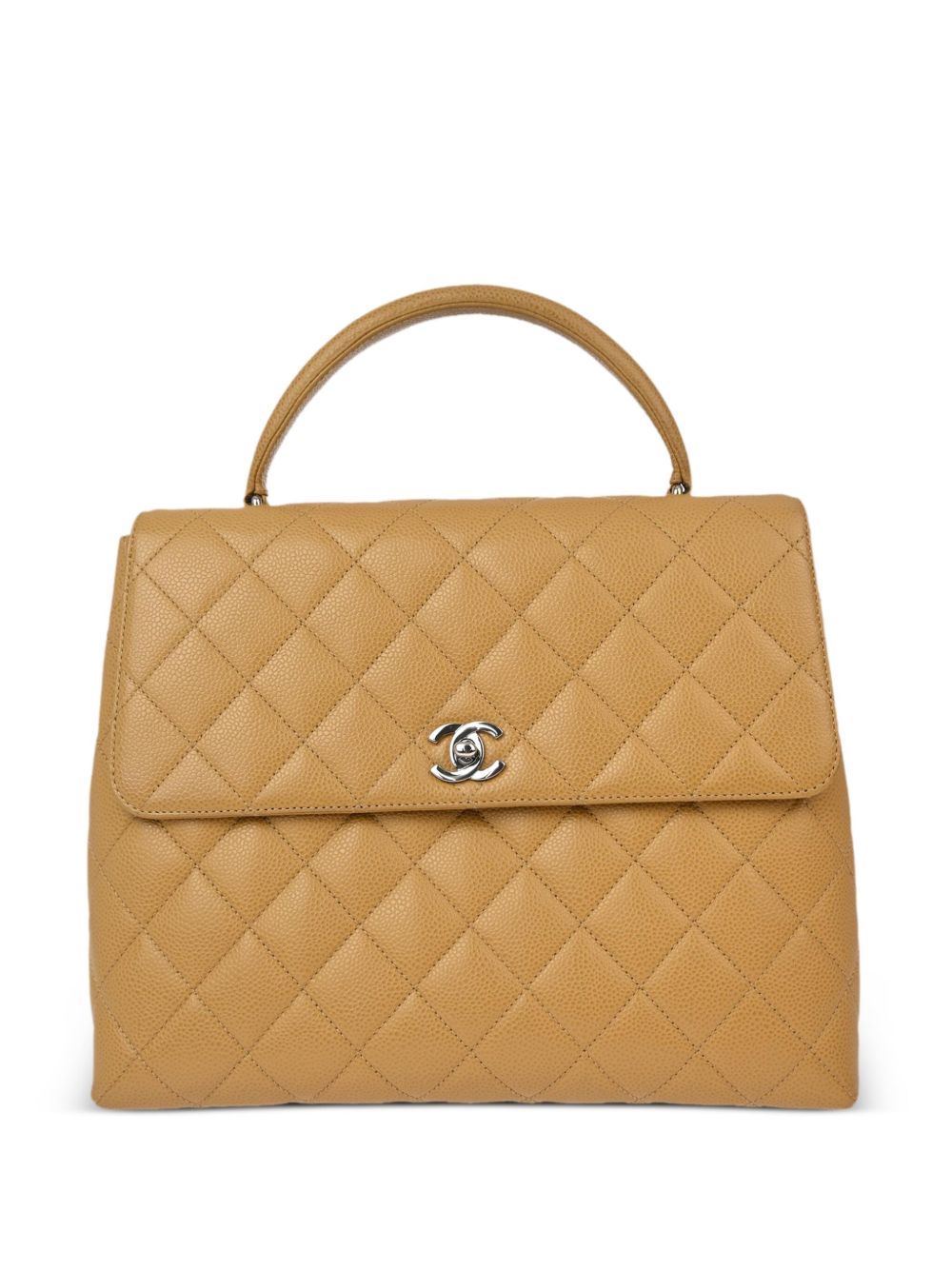 CHANEL Pre-Owned 菱纹绗缝手提包（2000年典藏款） - 中性色
