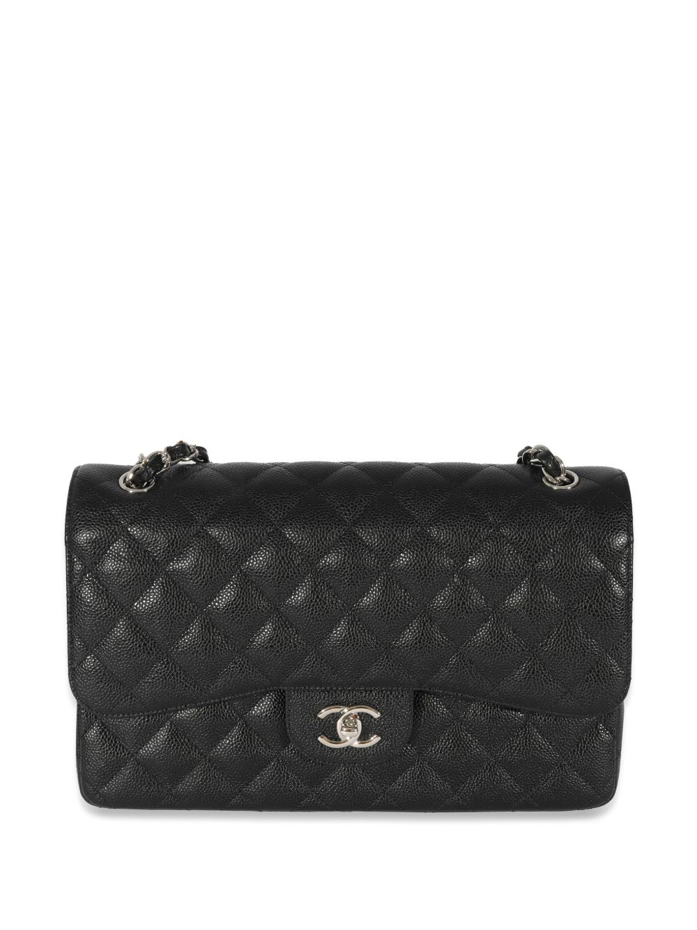 CHANEL Pre-Owned Jumbo Double Flap 单肩包（2016-2017年典藏款） - 黑色