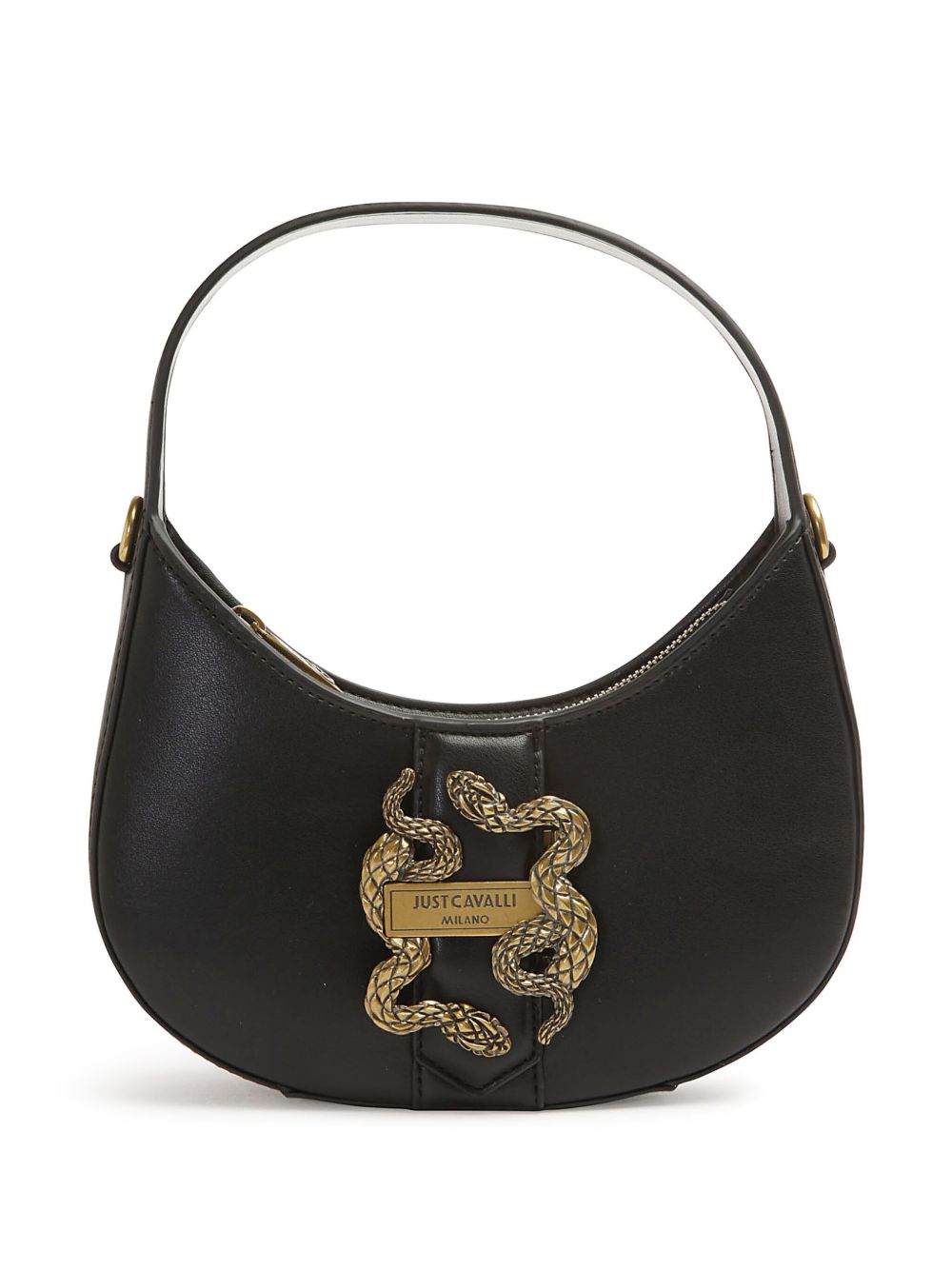 Just Cavalli logo扣环手提包 - 黑色