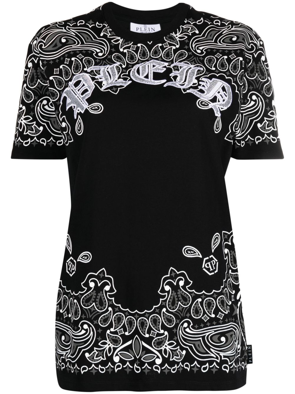 Philipp Plein 佩斯理印花短袖T恤 - 黑色