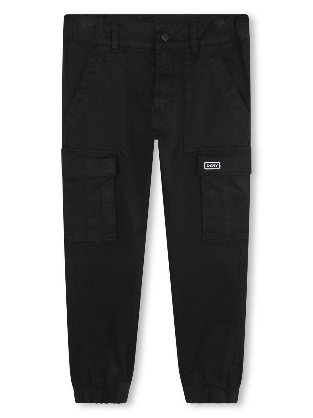 Dkny Kids 标贴工装裤 - 黑色