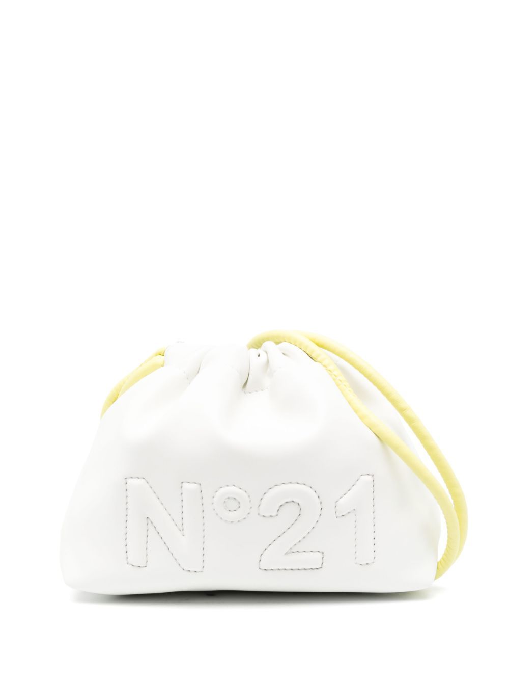 Nº21 Eva 皮质迷你单肩包 - 白色