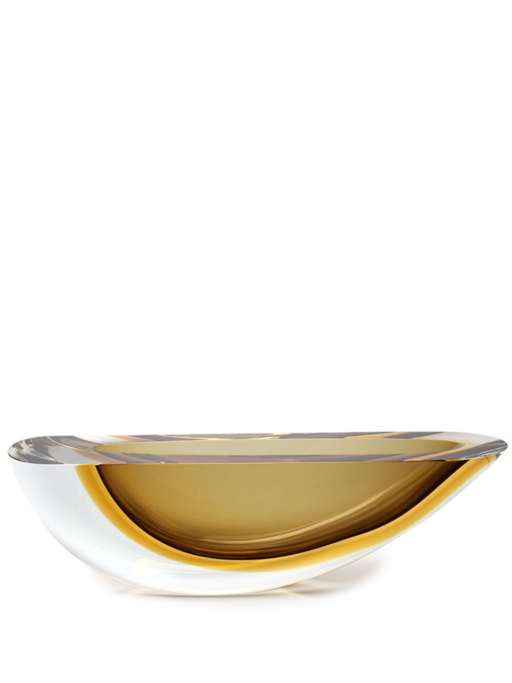 Gardeco Canoe 160 双色穆拉诺玻璃花瓶 - 黄色