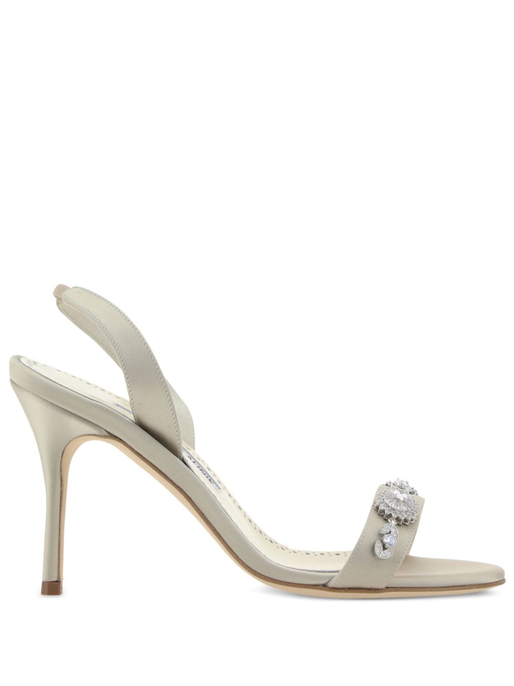 Manolo Blahnik Lamisan Fabio 高跟凉鞋（9厘米） - 中性色