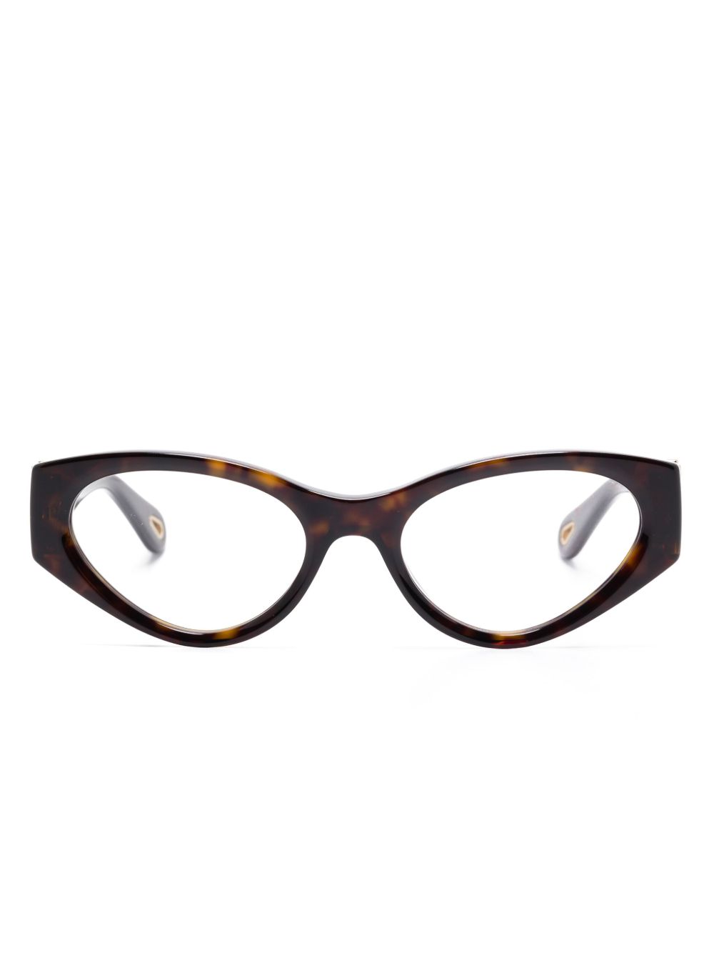 Chloé Eyewear 猫眼框眼镜 - 褐色