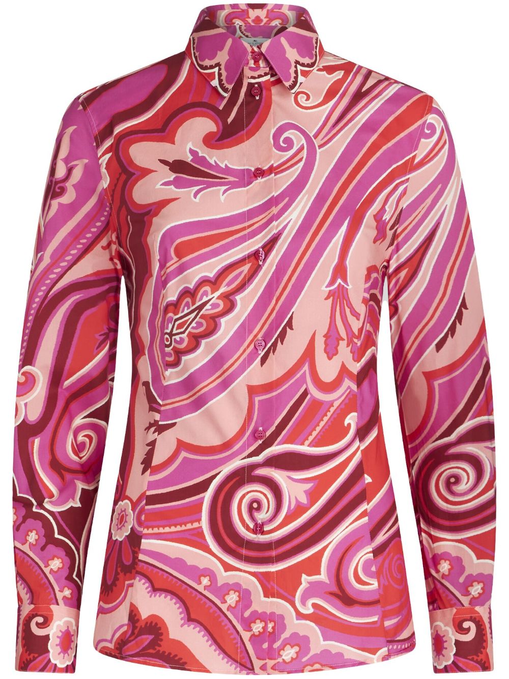ETRO 佩斯理印花长袖衬衫 - 粉色