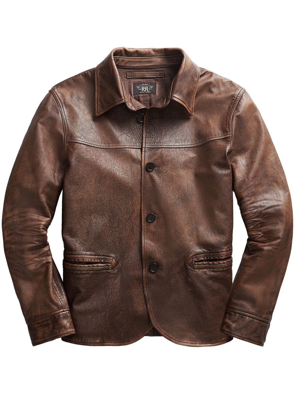 Ralph Lauren RRL 皮夹克 - 褐色