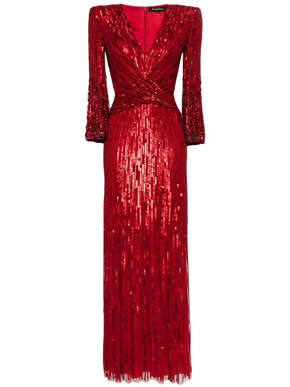 Jenny Packham Cosmos 亮片缀饰礼服 - 红色