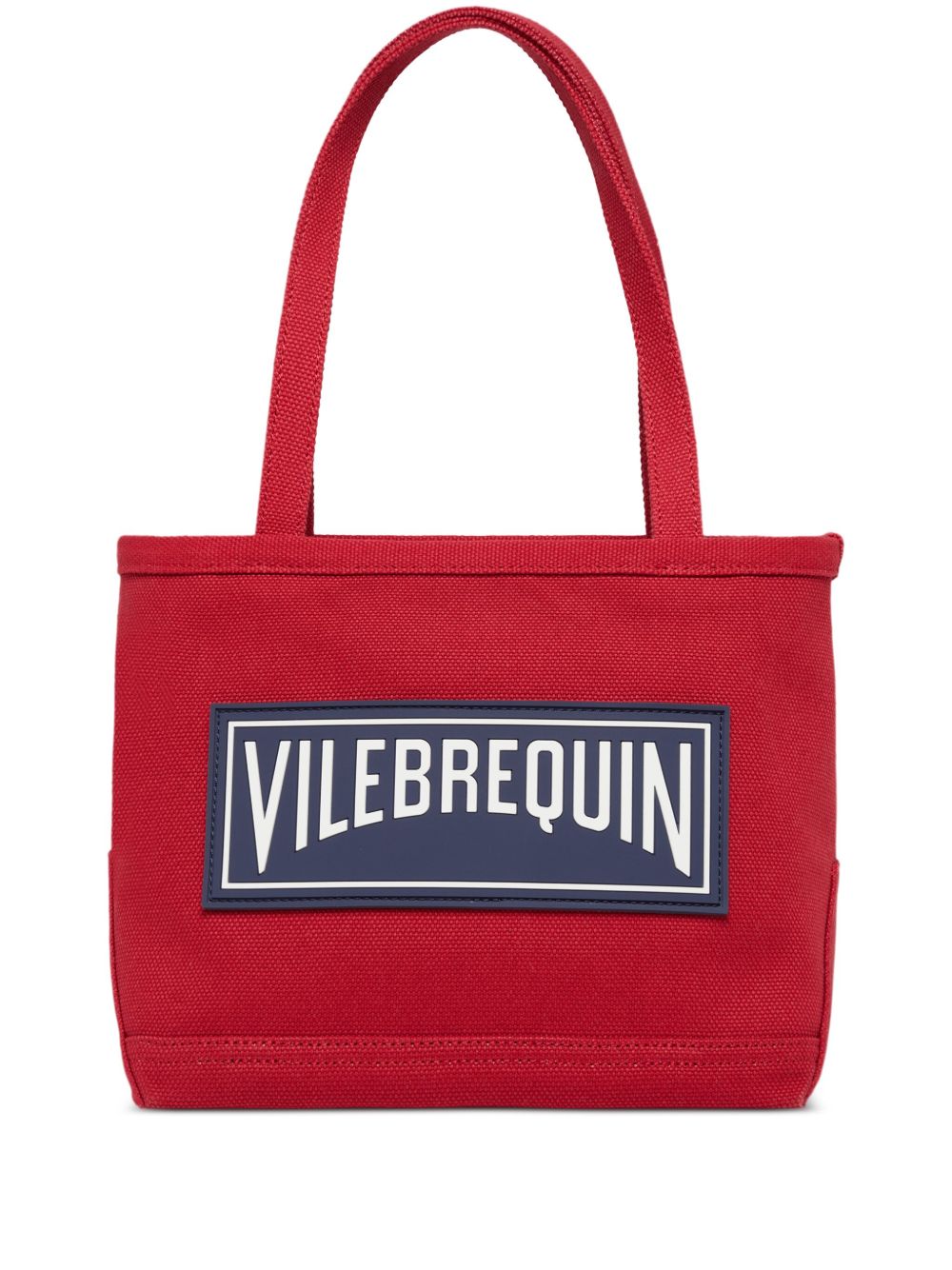 Vilebrequin logo贴花棉质沙滩包 - 红色