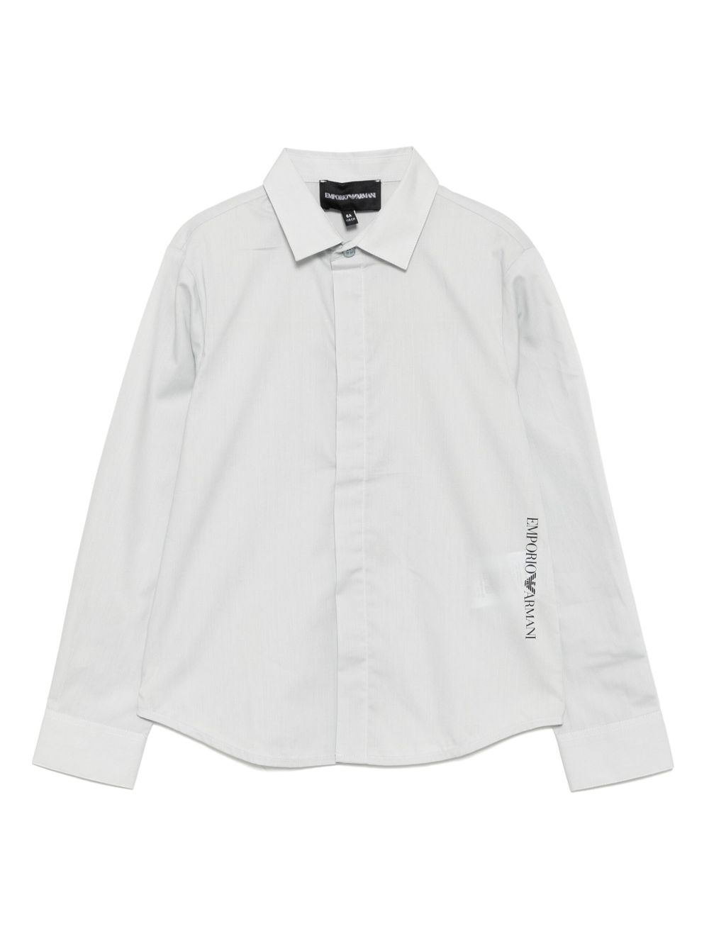 Emporio Armani Kids logo印花衬衫 - 蓝色