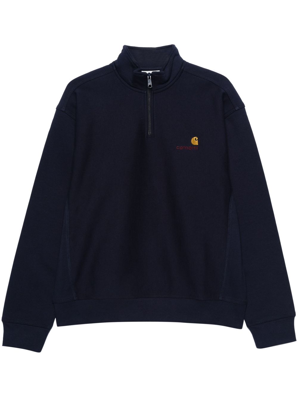 Carhartt WIP Half Zip American Script 卫衣 - 蓝色