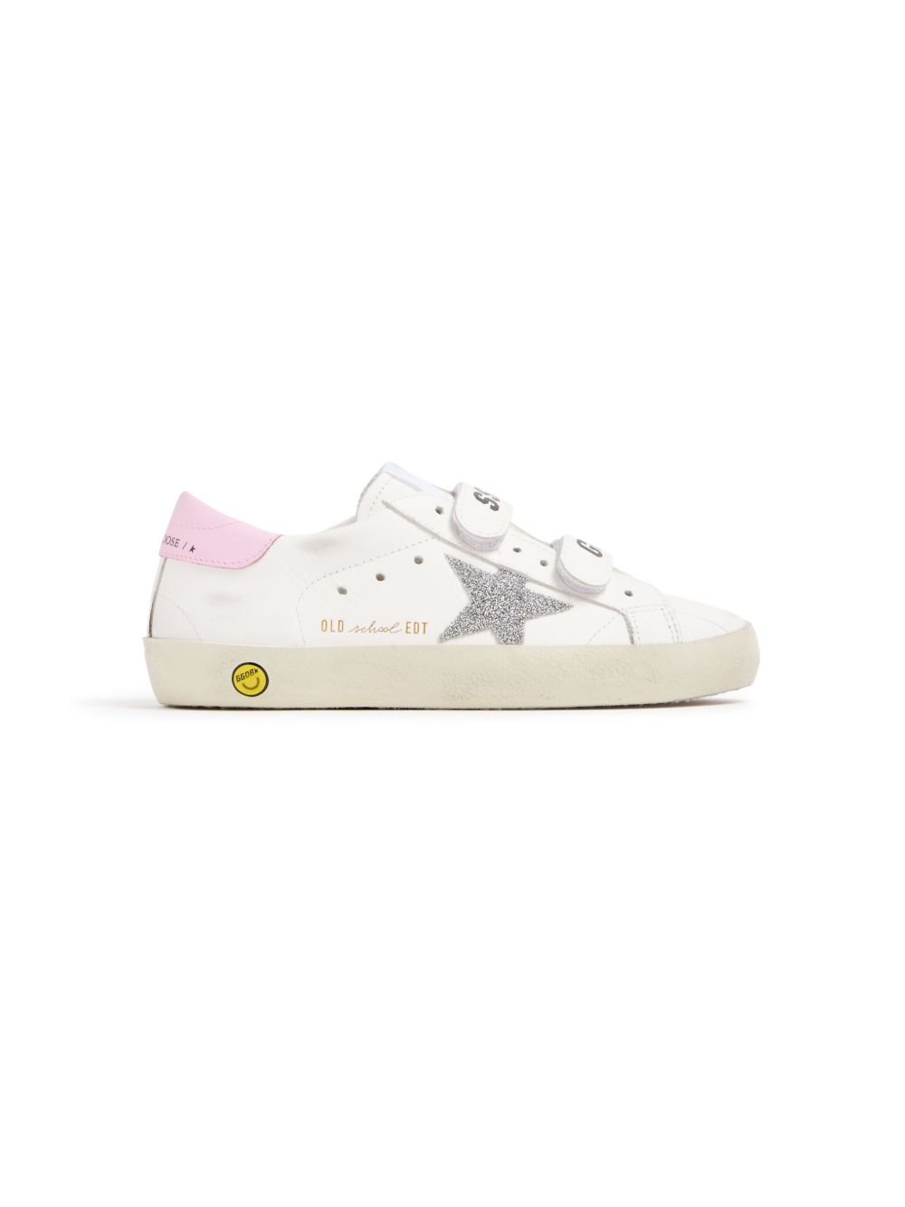 Golden Goose Kids logo贴花拼接运动鞋 - 白色