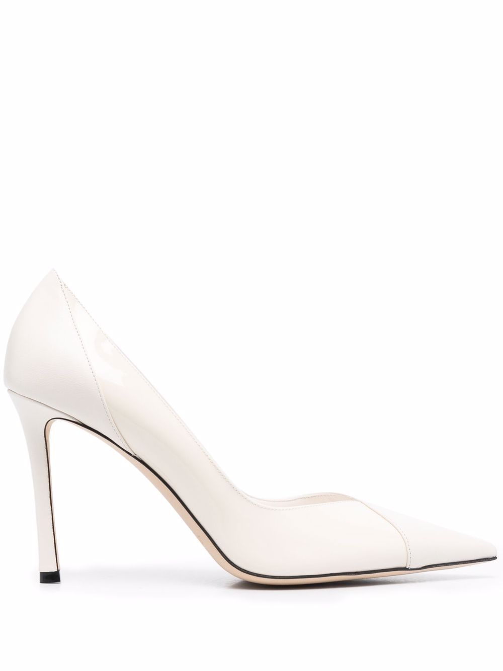 Jimmy Choo 周仰杰 Cass 皮质高跟鞋 - 白色
