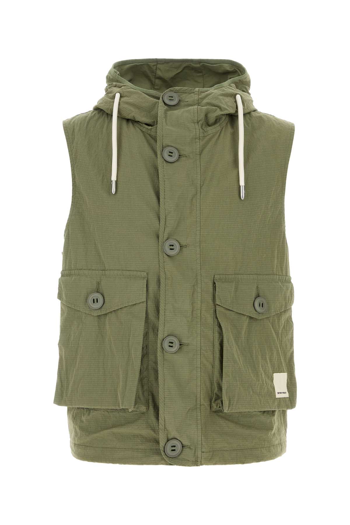 Emporio Armani绿色棉质混合背心