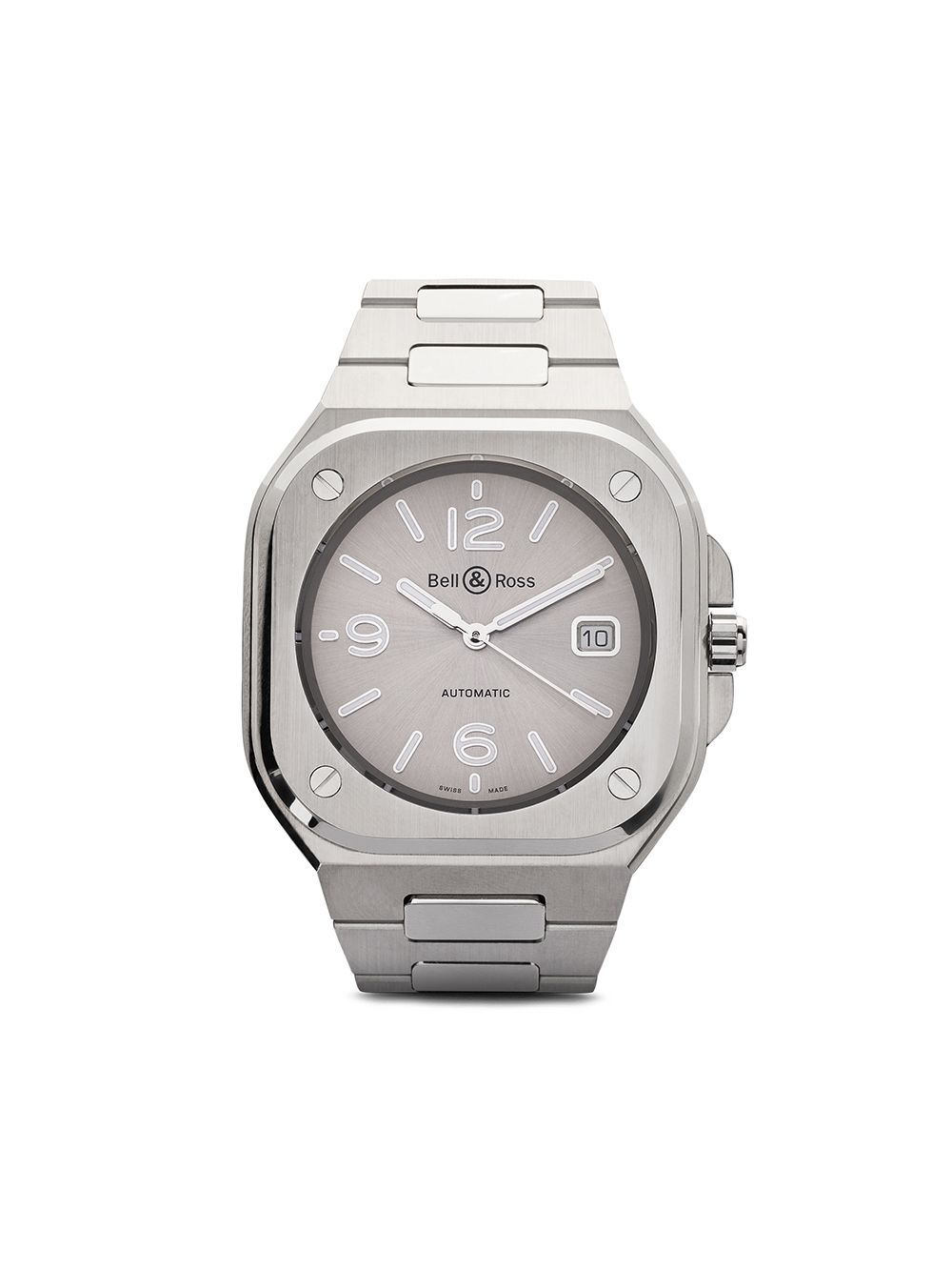 Bell & Ross BR 05 Grey Steel 40毫米腕表 - 银色