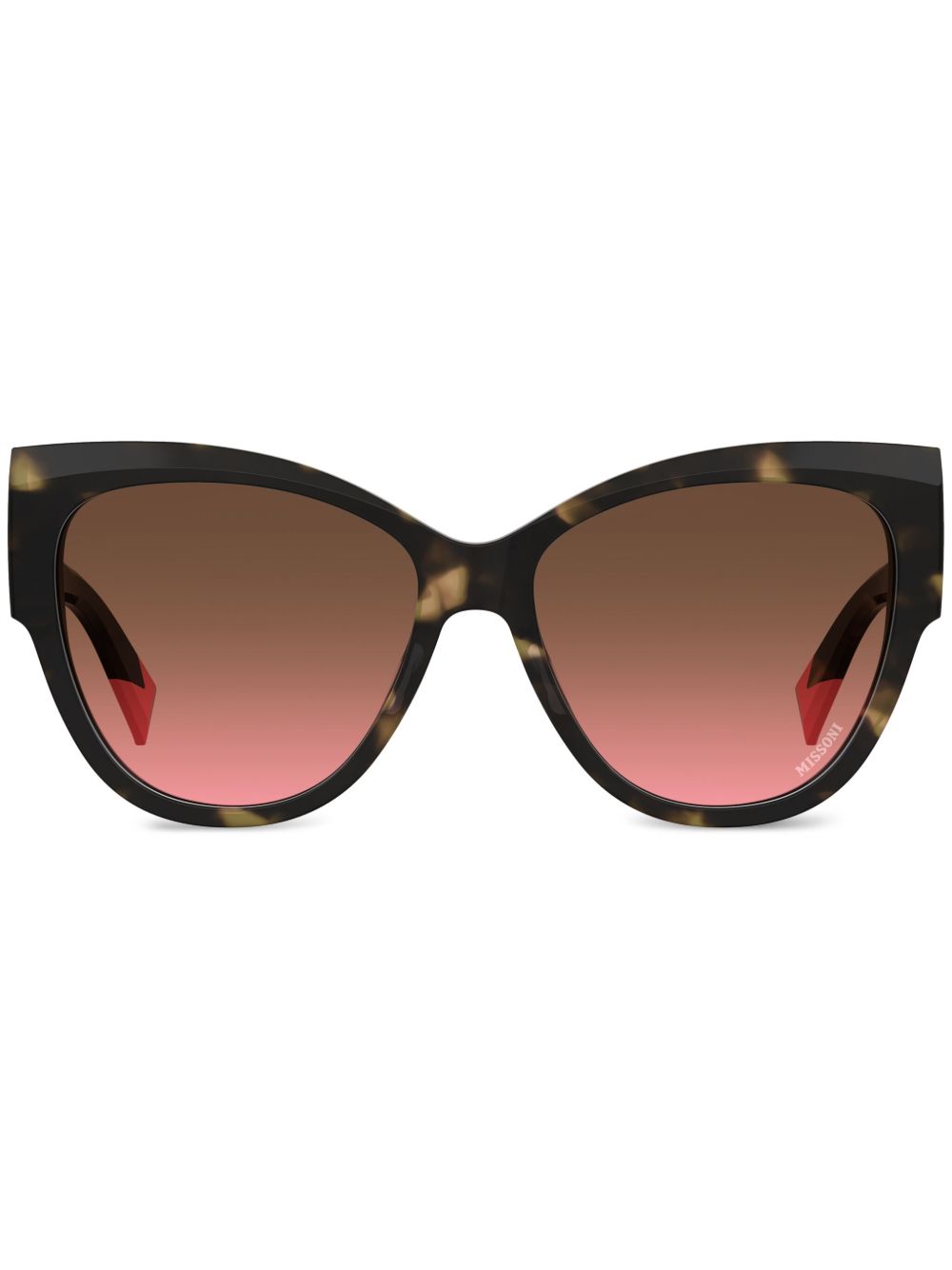 MISSONI EYEWEAR 有色镜片方框太阳眼镜 - 褐色
