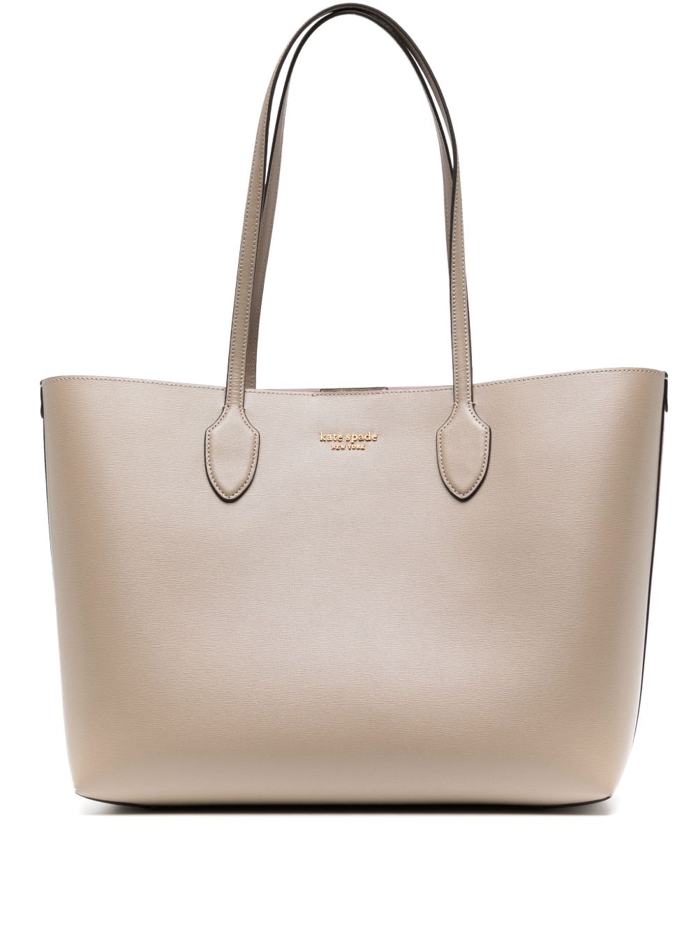 Kate Spade Bleecker 皮质大号托特包 - 褐色