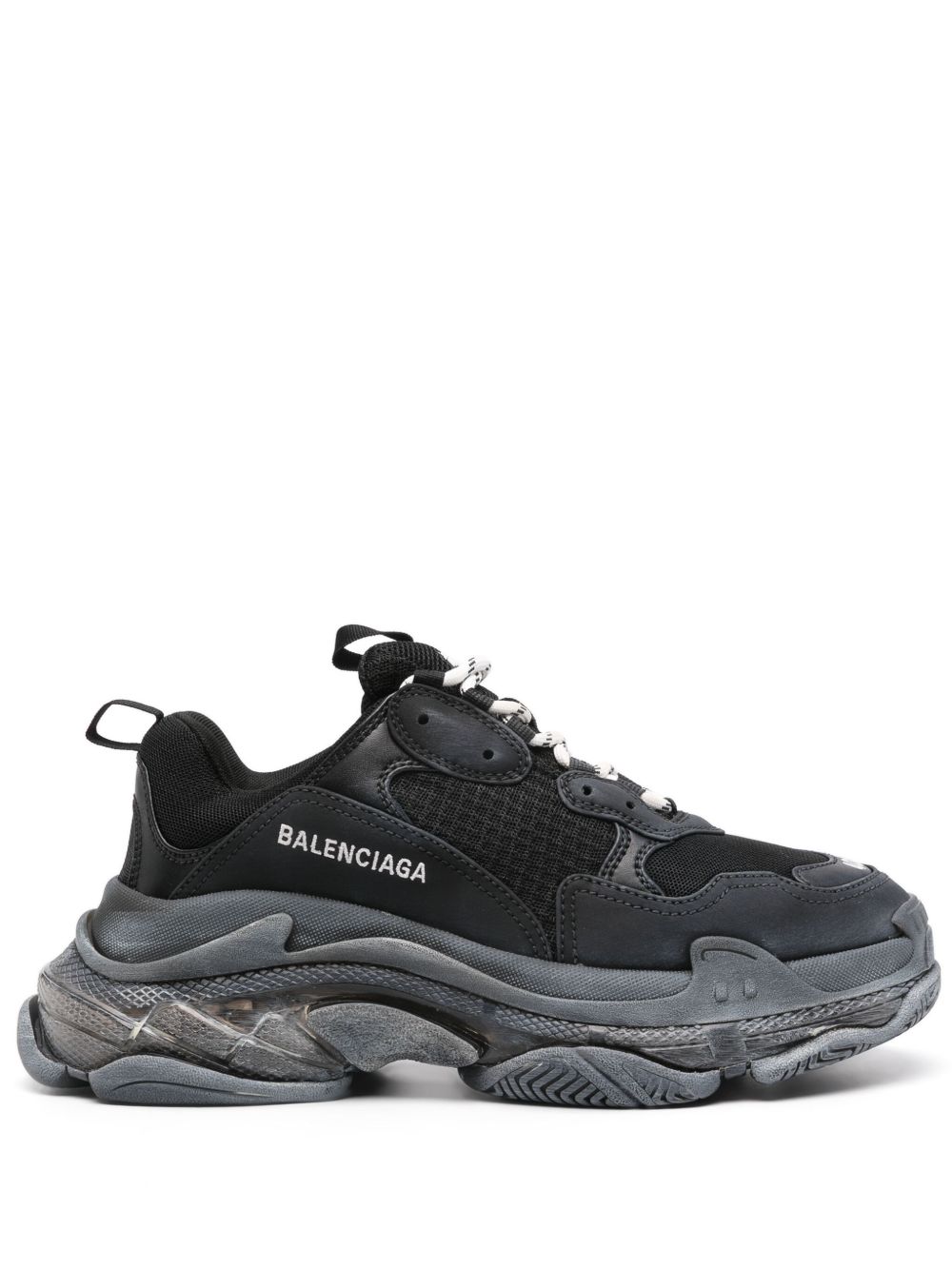 Balenciaga Triple S 网面运动鞋 - 黑色