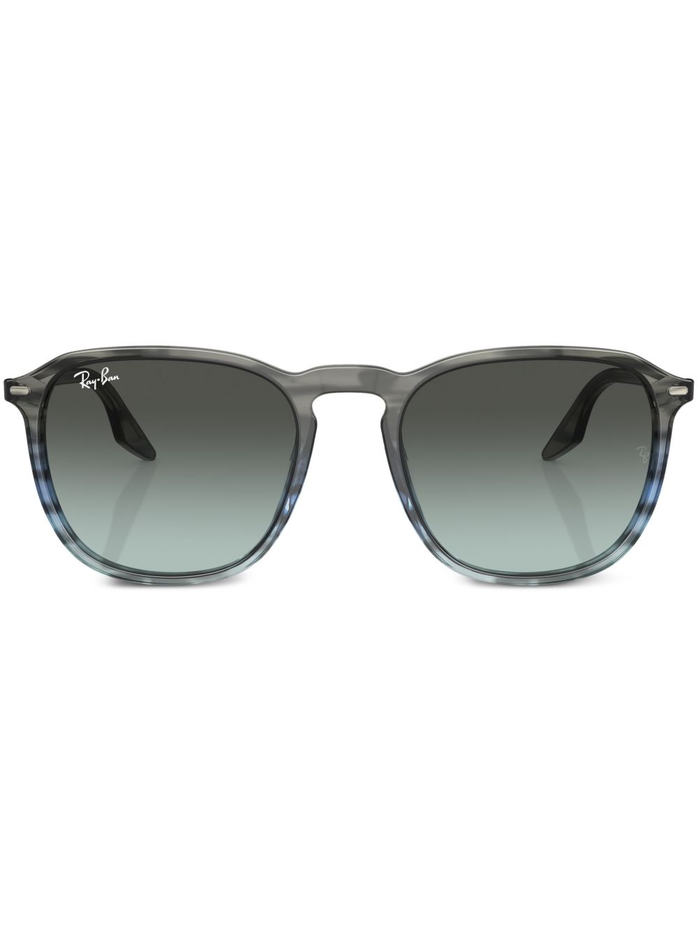 Ray-Ban logo圆形镜框太阳眼镜 - 蓝色