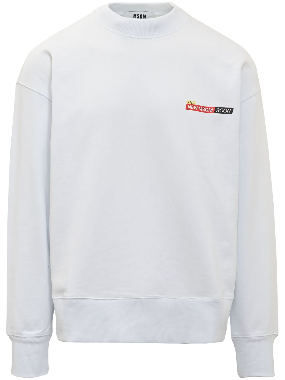 MSGM 图案印花卫衣 - 白色