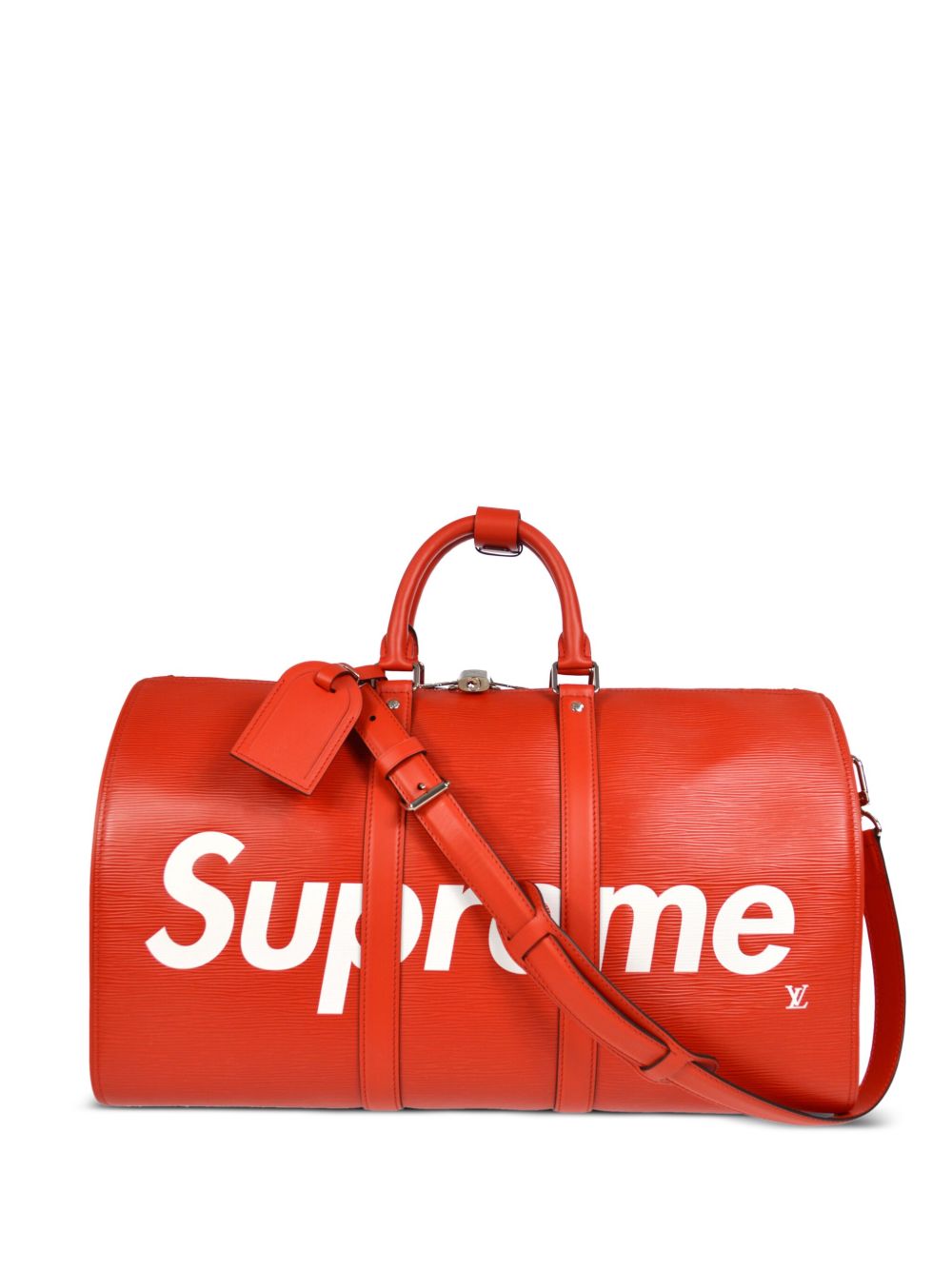 Louis Vuitton Pre-Owned x Supreme 2017 Epi Keepall Bandouliere 45 旅行包（2017年典藏款） - 红色