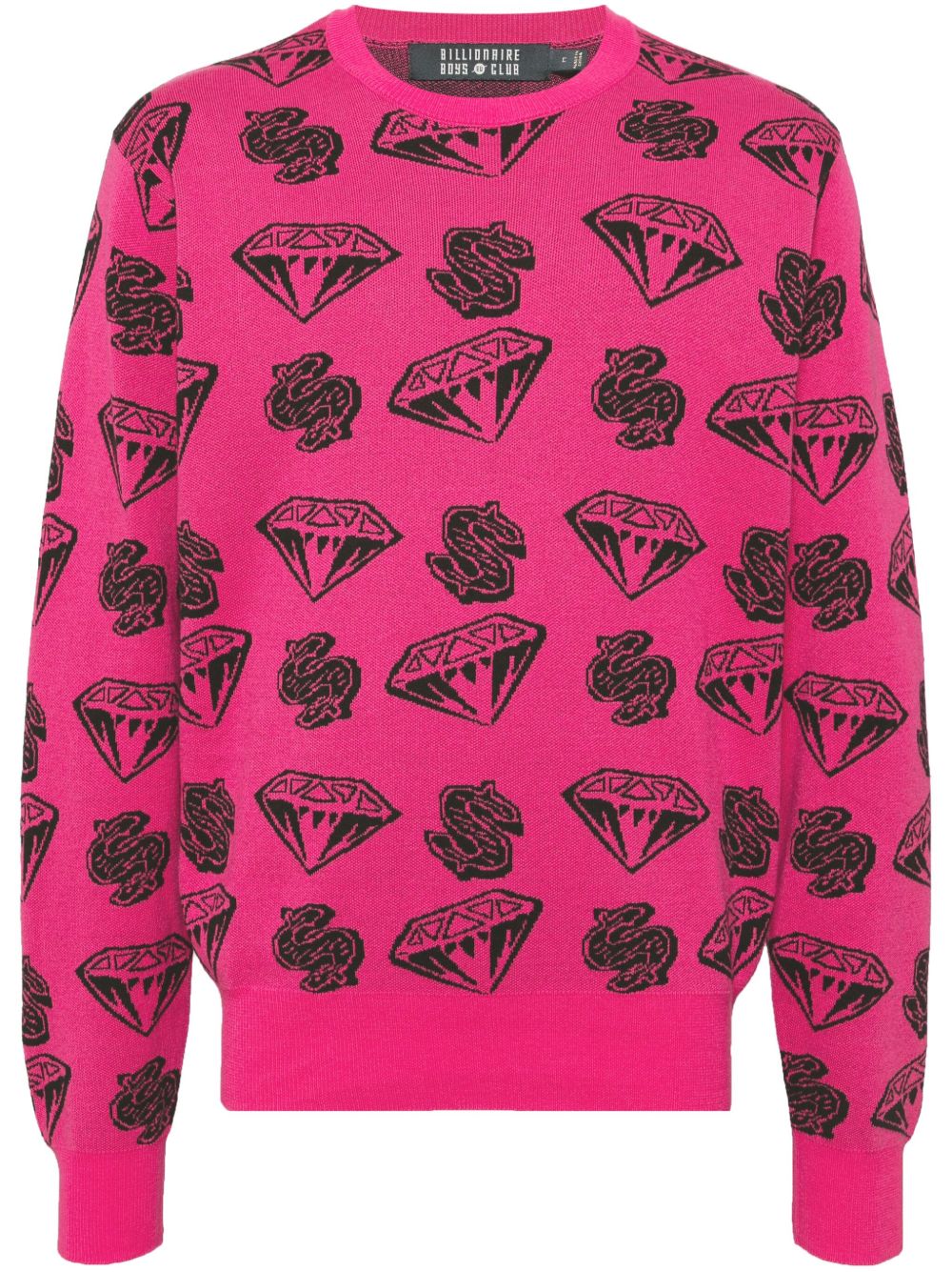 Billionaire Boys Club 钻石美元图案针织毛衣 - 粉色